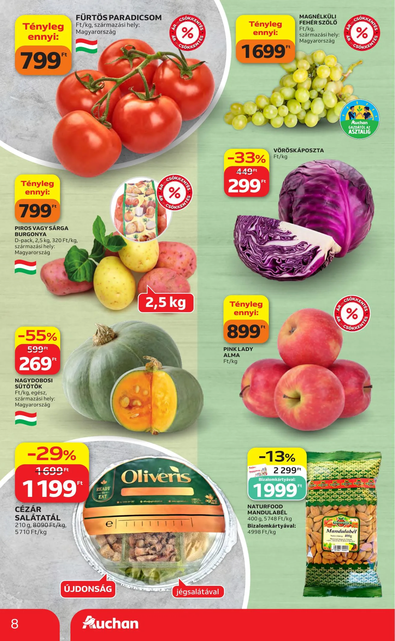 Auchan akciós újság Heti Hipermarket ajánlataink 10.01–10.07 – 8. oldal