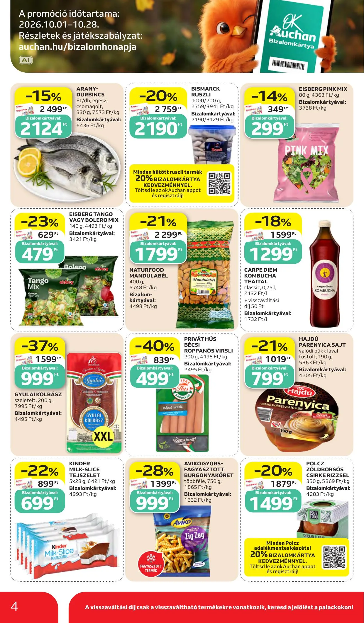 Auchan akciós újság Heti Hipermarket ajánlataink 10.15–10.21 – 4. oldal