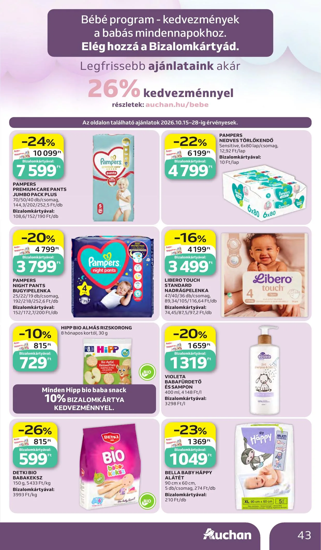 Auchan akciós újság Heti Hipermarket ajánlataink 10.15–10.21 – 43. oldal