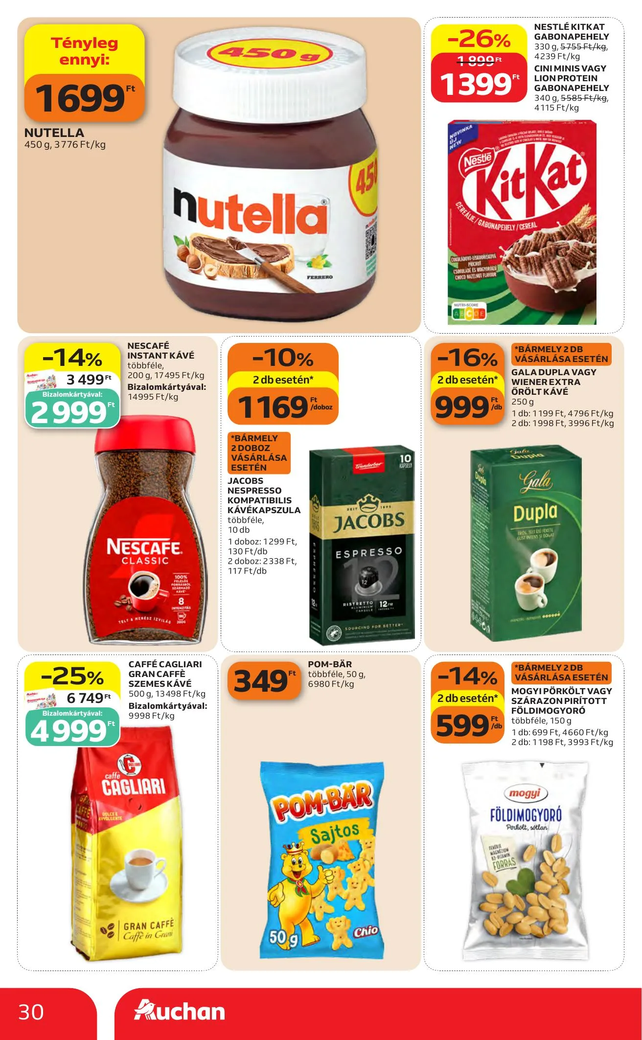 Auchan akciós újság Heti Hipermarket ajánlataink 10.22–10.28 – 30. oldal