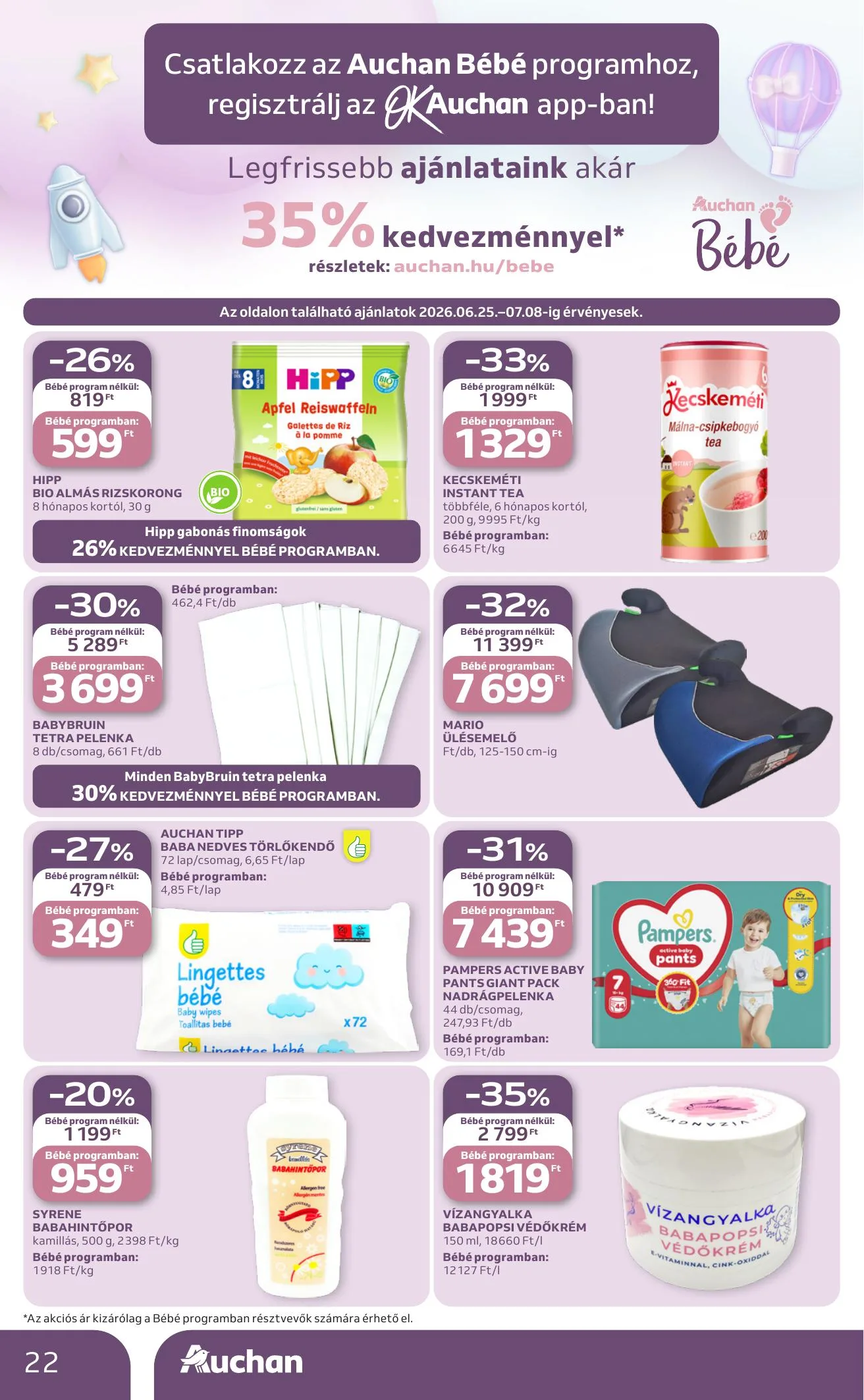 Auchan akciós újság Heti Hipermarket 06.25–07.01 – 22. oldal