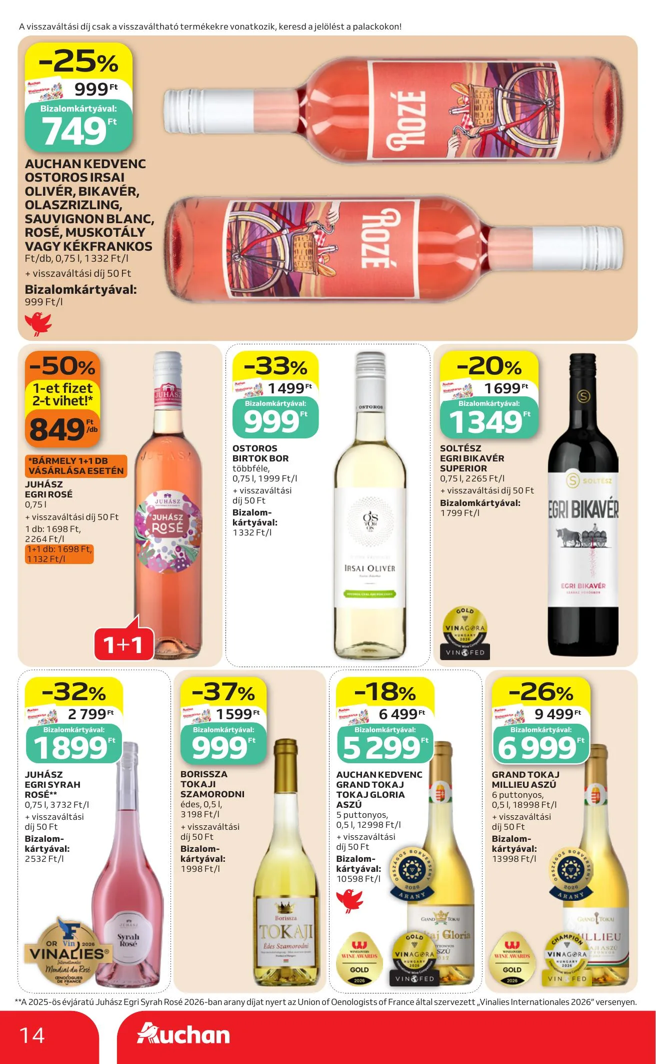 Auchan akciós újság Heti Szupermarket ajánlataink 10.01–10.07 – 14. oldal