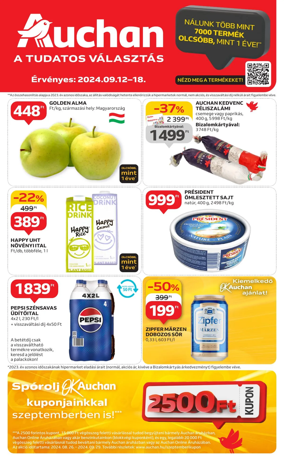 Auchan akciós újság Hipermarket 1 hetes 09.12–09.18