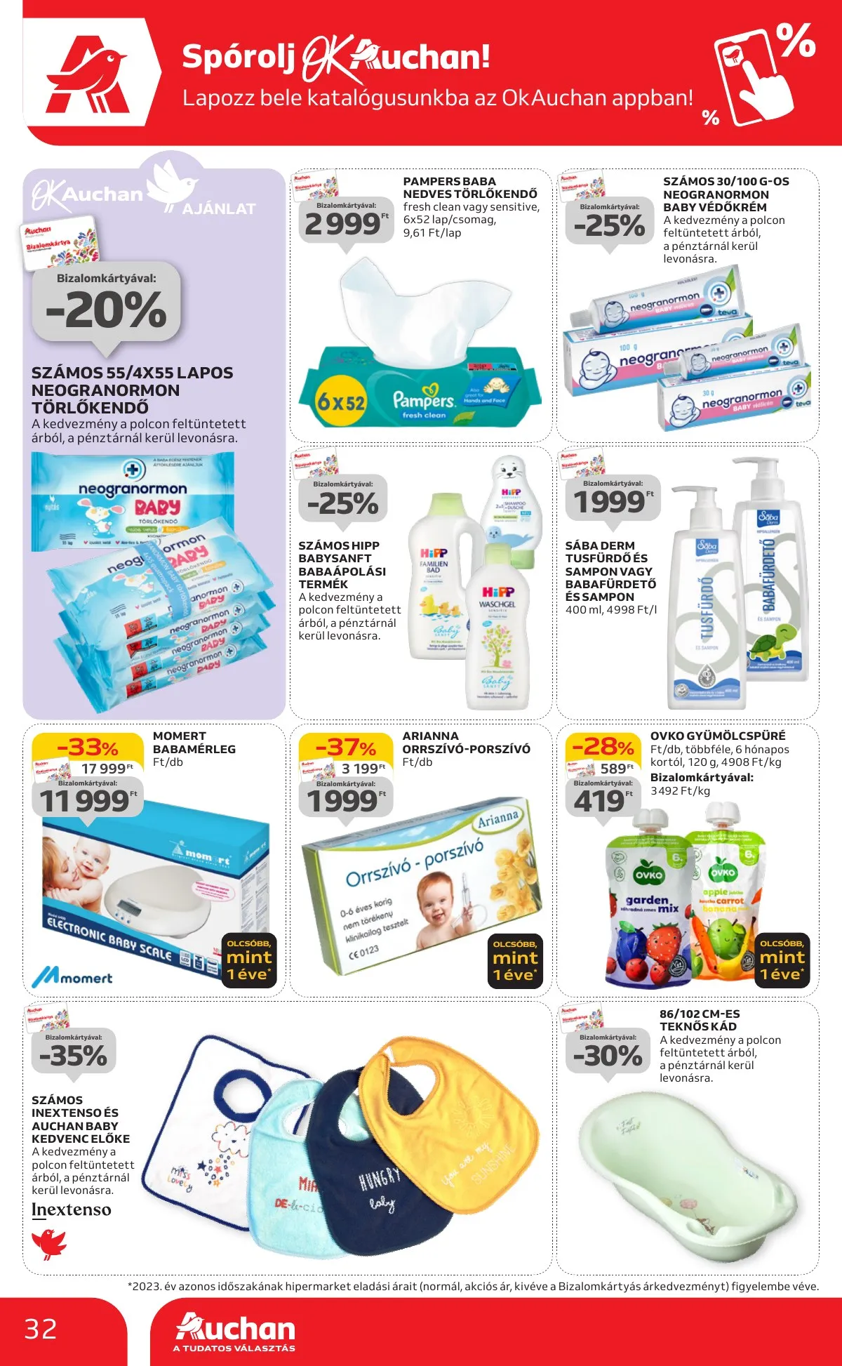 Auchan akciós újság Hipermarket 1 hetes 09.12–09.18 – 32. oldal