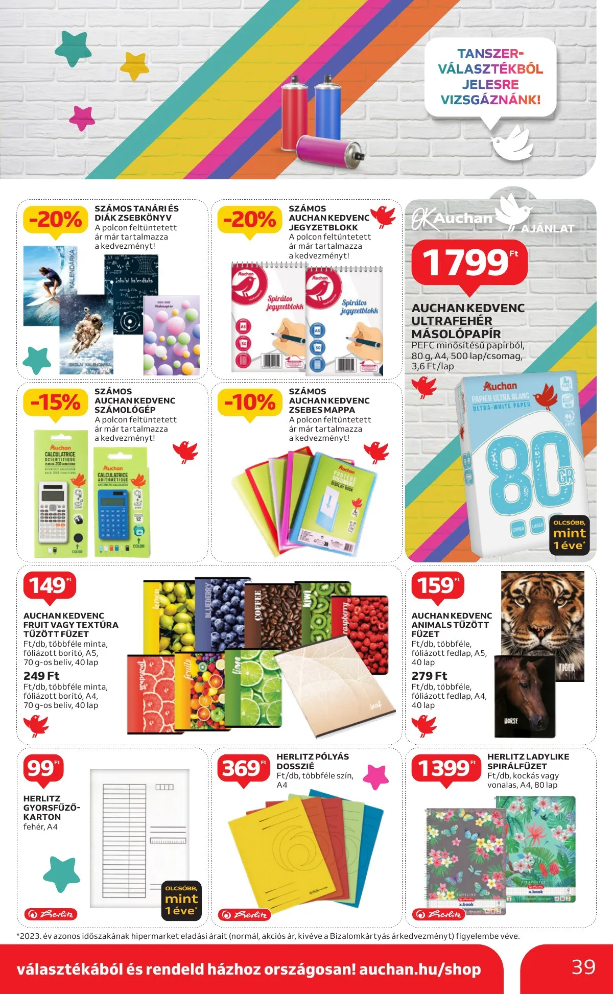 Auchan akciós újság Hipermarket 1 hetes 09.12–09.18 – 39. oldal