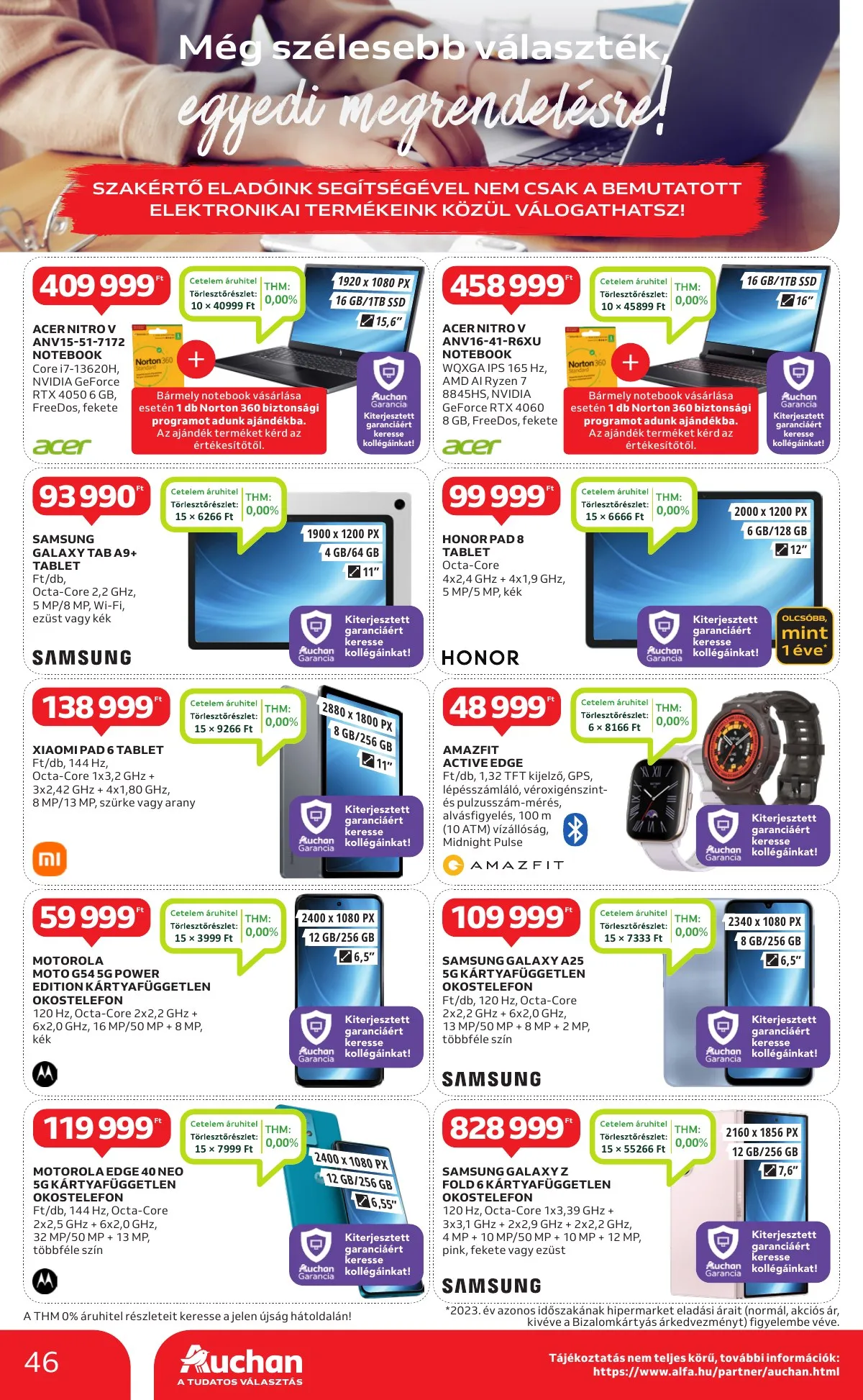 Auchan akciós újság Hipermarket 1 hetes 09.12–09.18 – 46. oldal