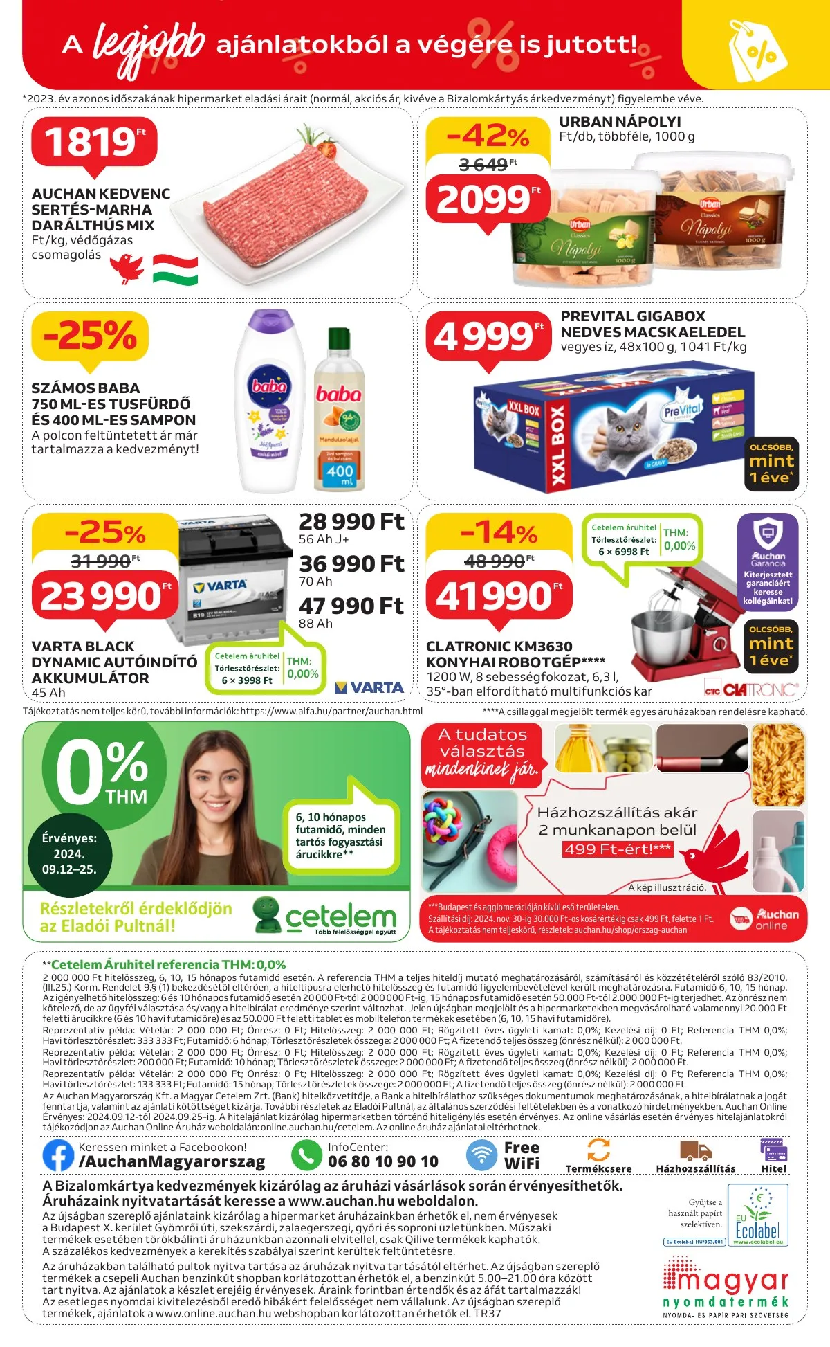 Auchan akciós újság Hipermarket 1 hetes 09.12–09.18 – 50. oldal
