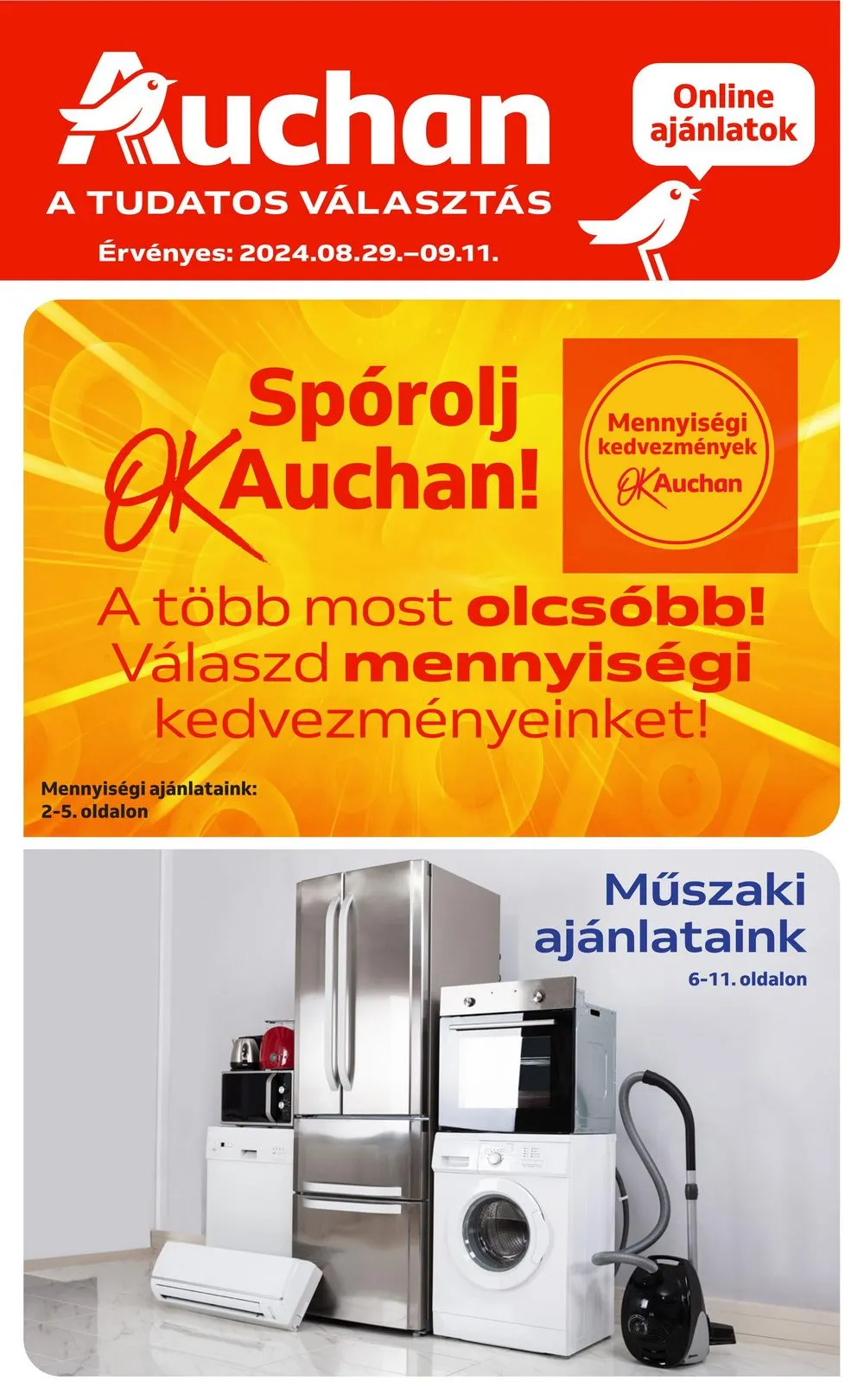 Auchan akciós újság Hipermarket 2 hetes 08.29–09.11
