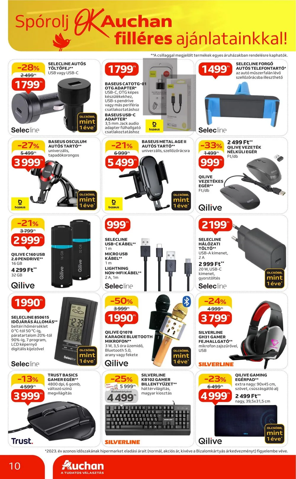 Auchan akciós újság Hipermarket 3 hetes filleres 08.29–09.18 – 10. oldal