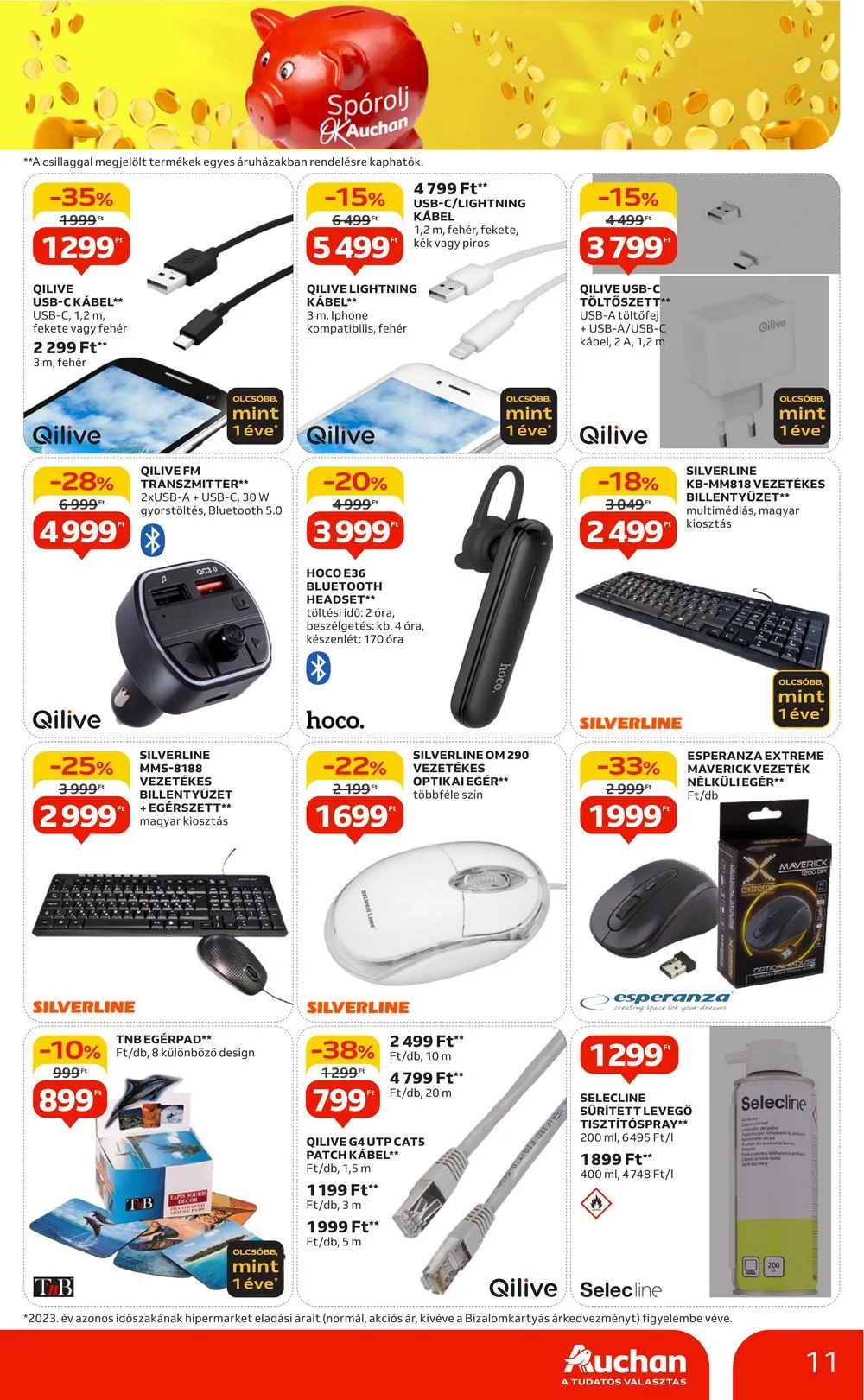 Auchan akciós újság Hipermarket 3 hetes filleres 08.29–09.18 – 11. oldal