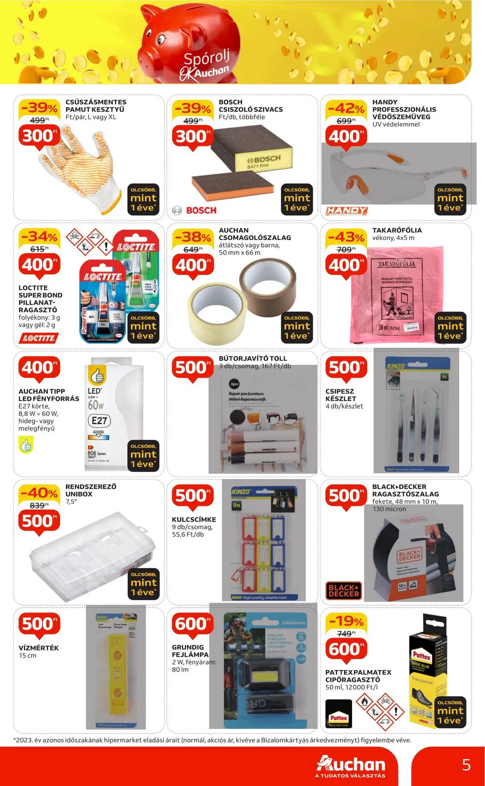 Auchan akciós újság Hipermarket 3 hetes filleres 08.29–09.18 – 5. oldal