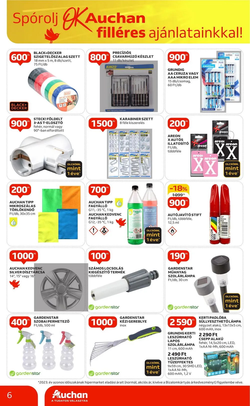 Auchan akciós újság Hipermarket 3 hetes filleres 08.29–09.18 – 6. oldal