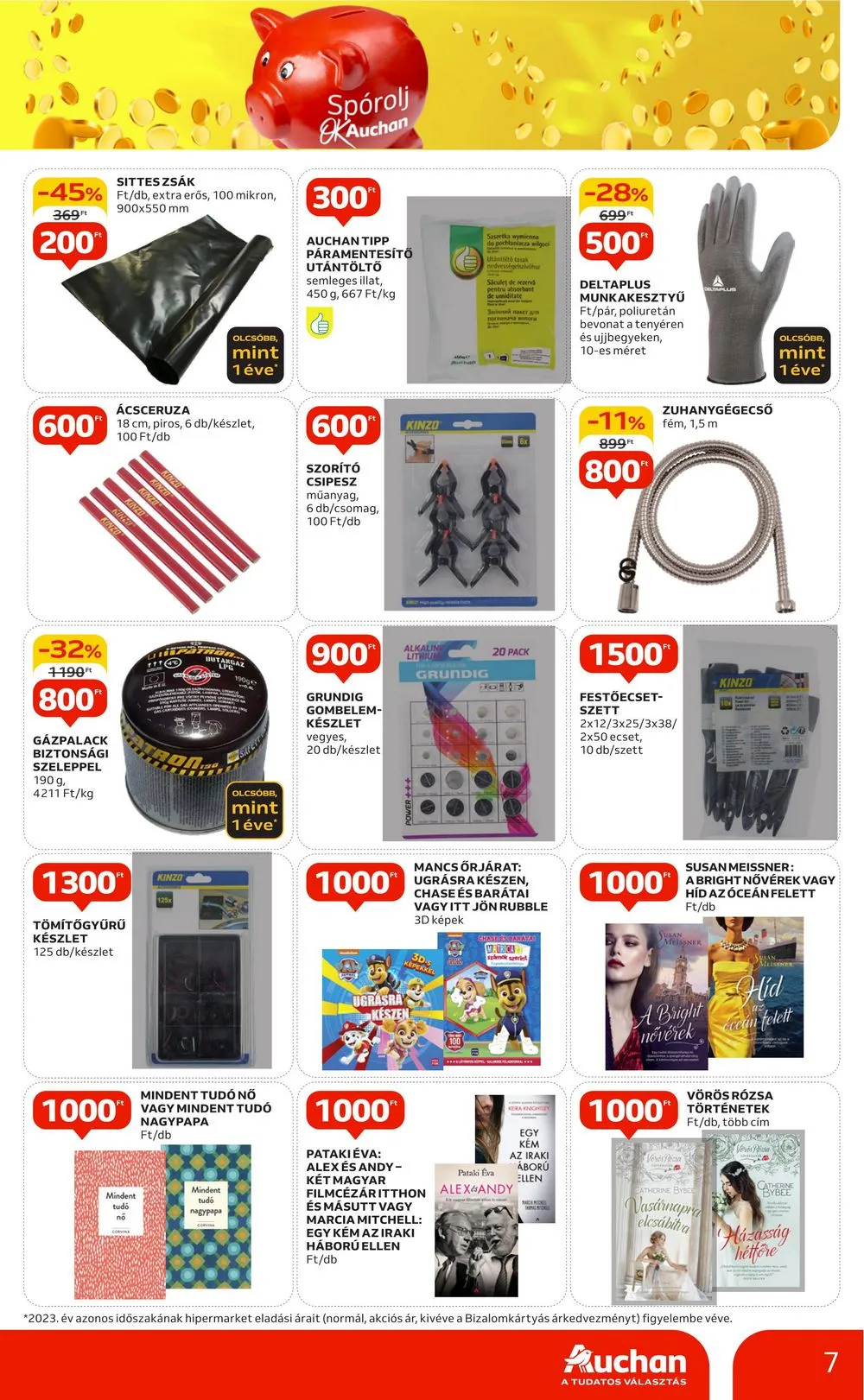Auchan akciós újság Hipermarket 3 hetes filleres 08.29–09.18 – 7. oldal