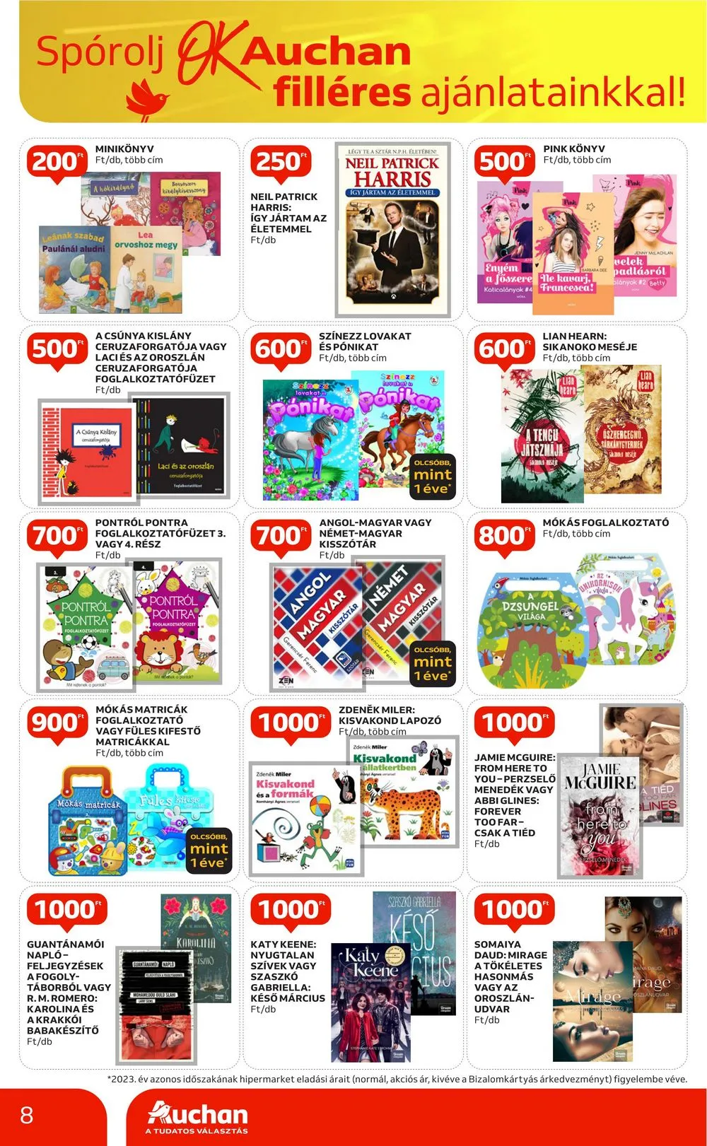 Auchan akciós újság Hipermarket 3 hetes filleres 08.29–09.18 – 8. oldal