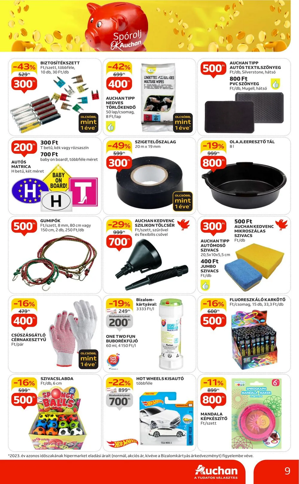 Auchan akciós újság Hipermarket 3 hetes filleres 08.29–09.18 – 9. oldal