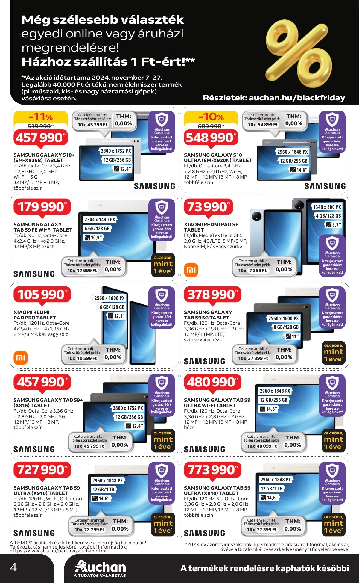 Auchan akciós újság Hipermarket 3 heti 11.07–11.27 – 4. oldal