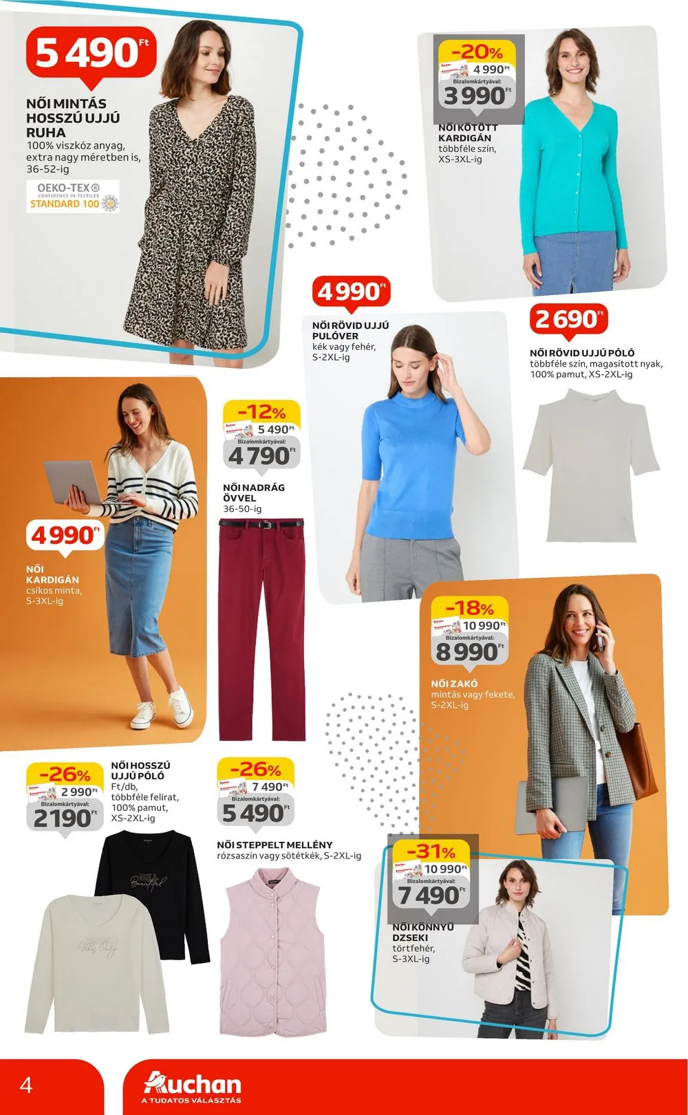 Auchan akciós újság Hipermarket 4 hetes textil 08.29–09.25 – 4. oldal