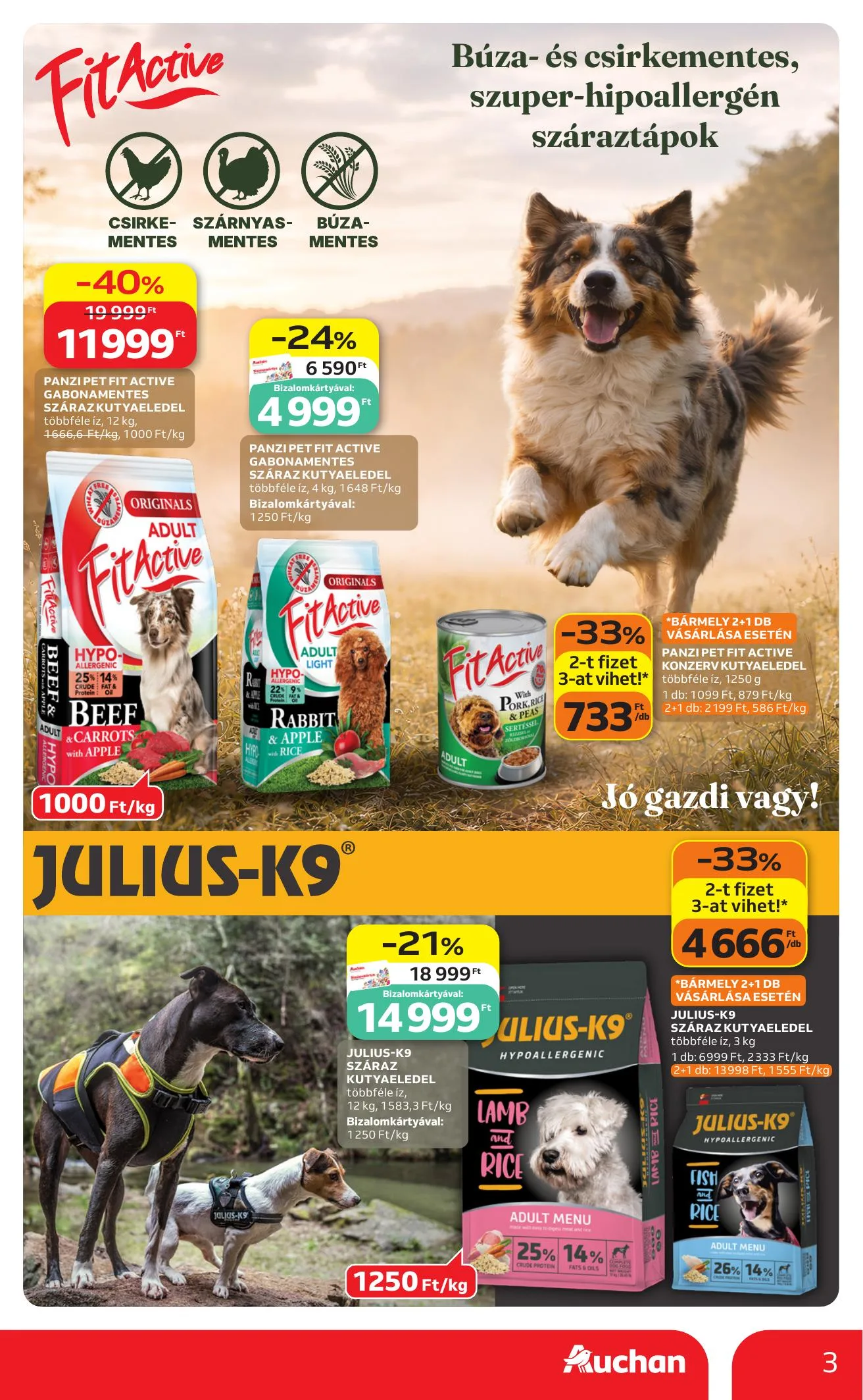 Auchan akciós újság Hipermarket állatvilág ajánlataink 09.24–10.07 – 3. oldal