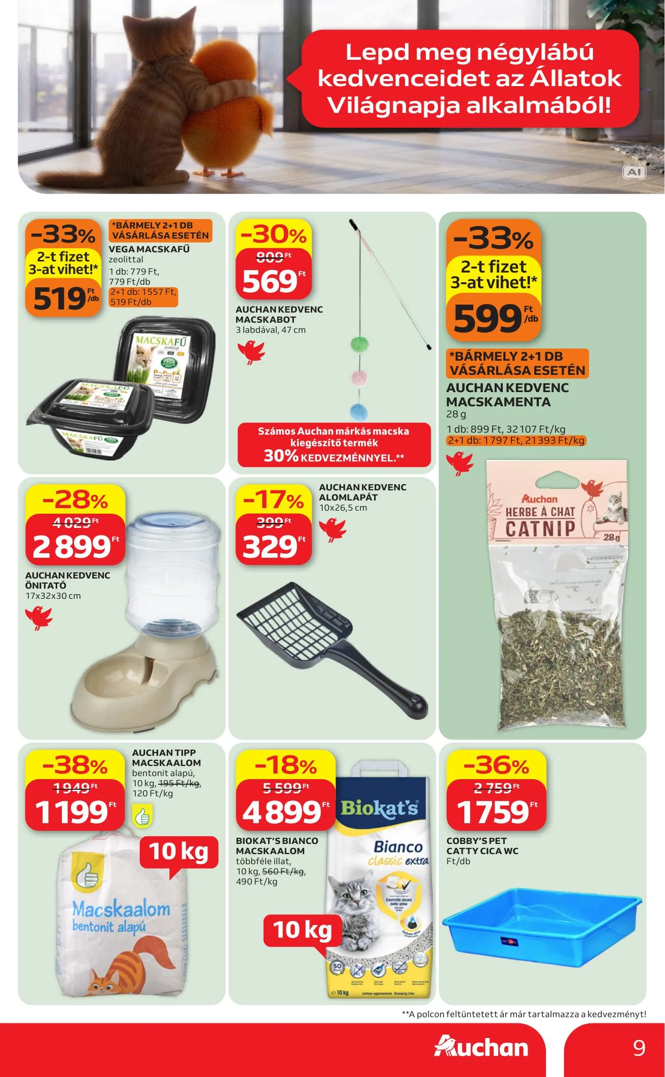 Auchan akciós újság Hipermarket állatvilág ajánlataink 09.24–10.07 – 9. oldal