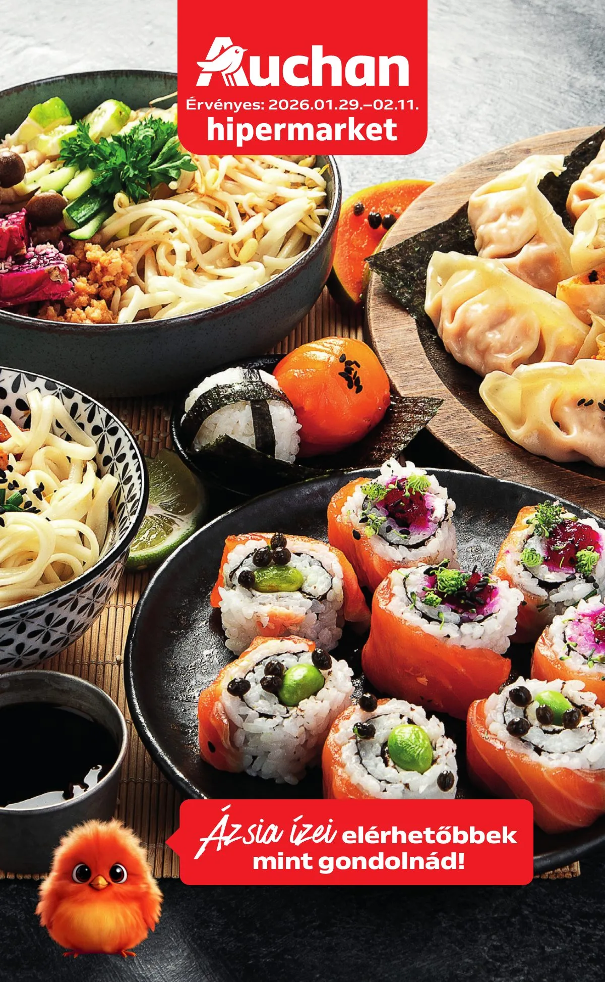 Auchan akciós újság Hipermarket Azsiai hetek 01.29–02.11
