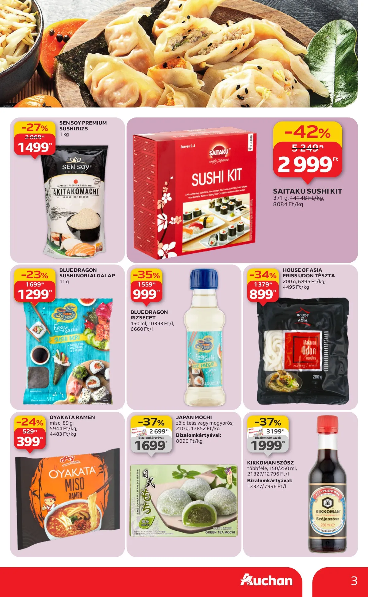 Auchan akciós újság Hipermarket Azsiai hetek 01.29–02.11 – 3. oldal