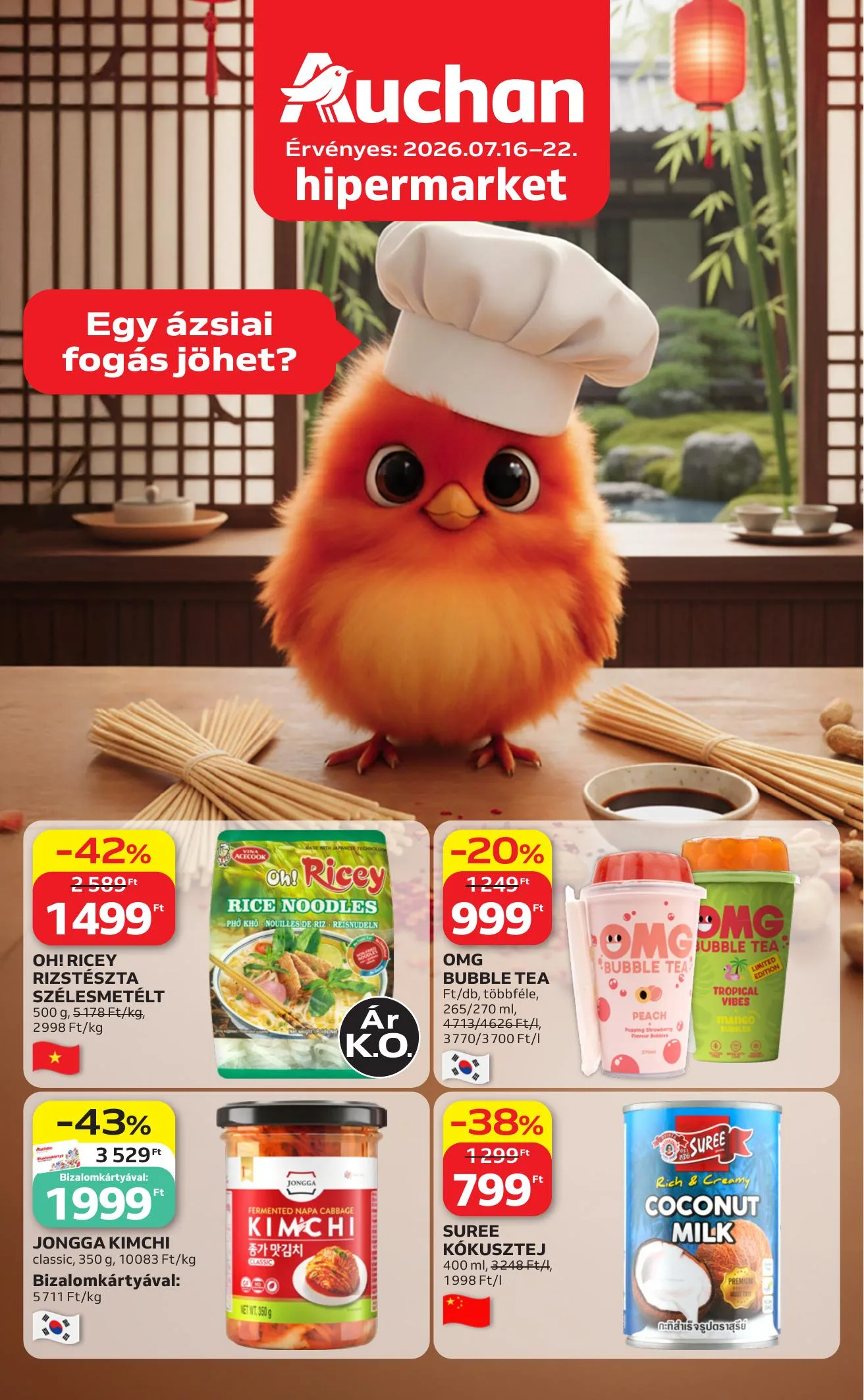 Auchan akciós újság Hipermarket Azsiai 07.16–07.22