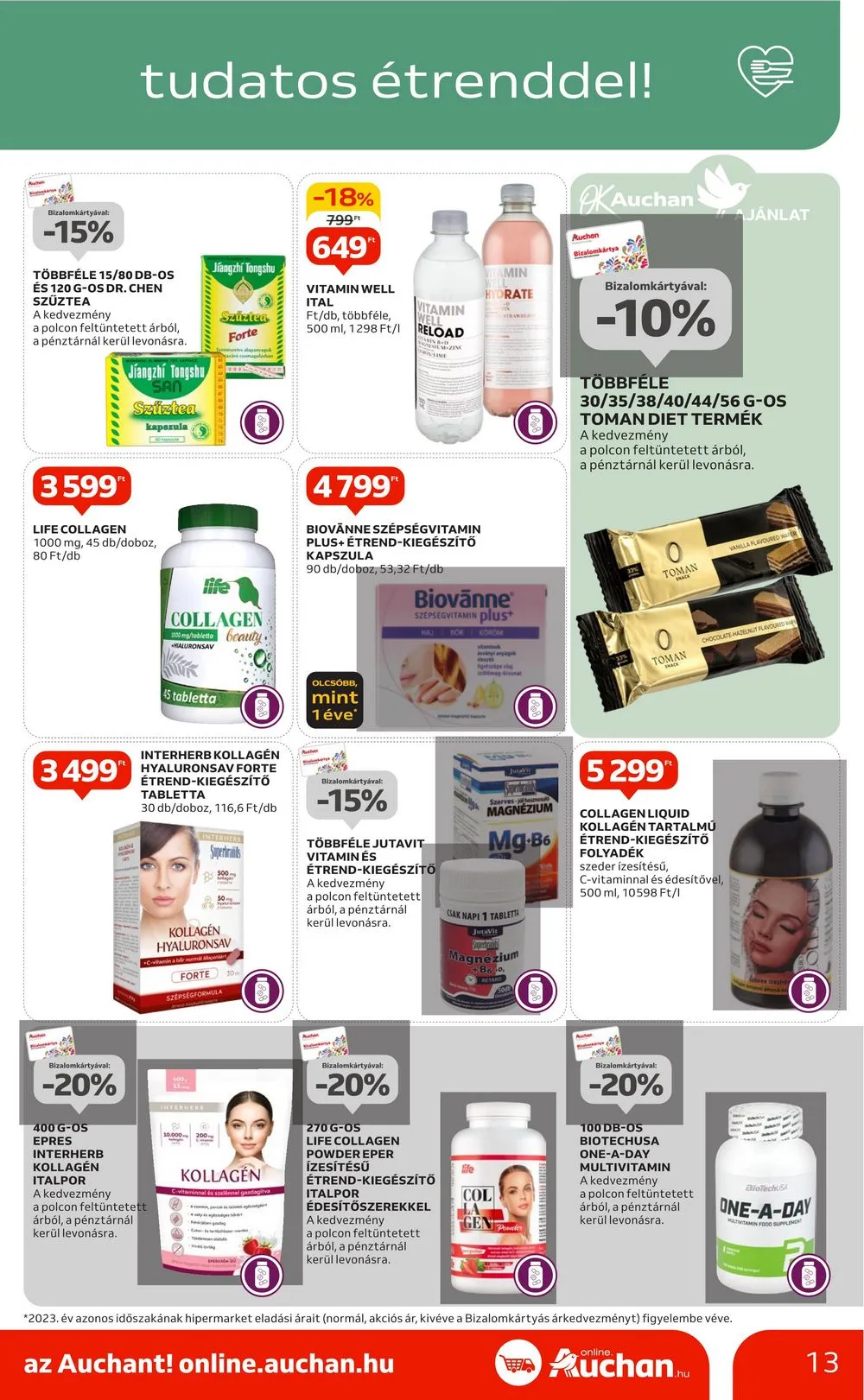 Auchan akciós újság Hipermarket Beach Body 05.09–05.22 – 13. oldal