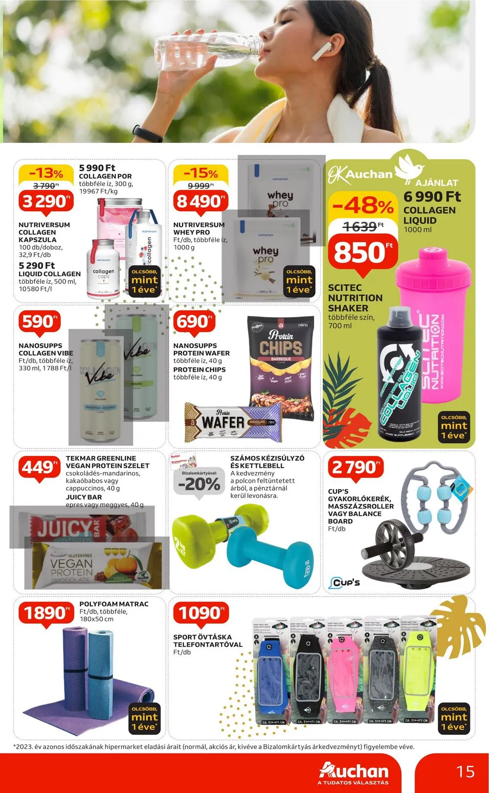 Auchan akciós újság Hipermarket Beach Body 05.09–05.22 – 15. oldal