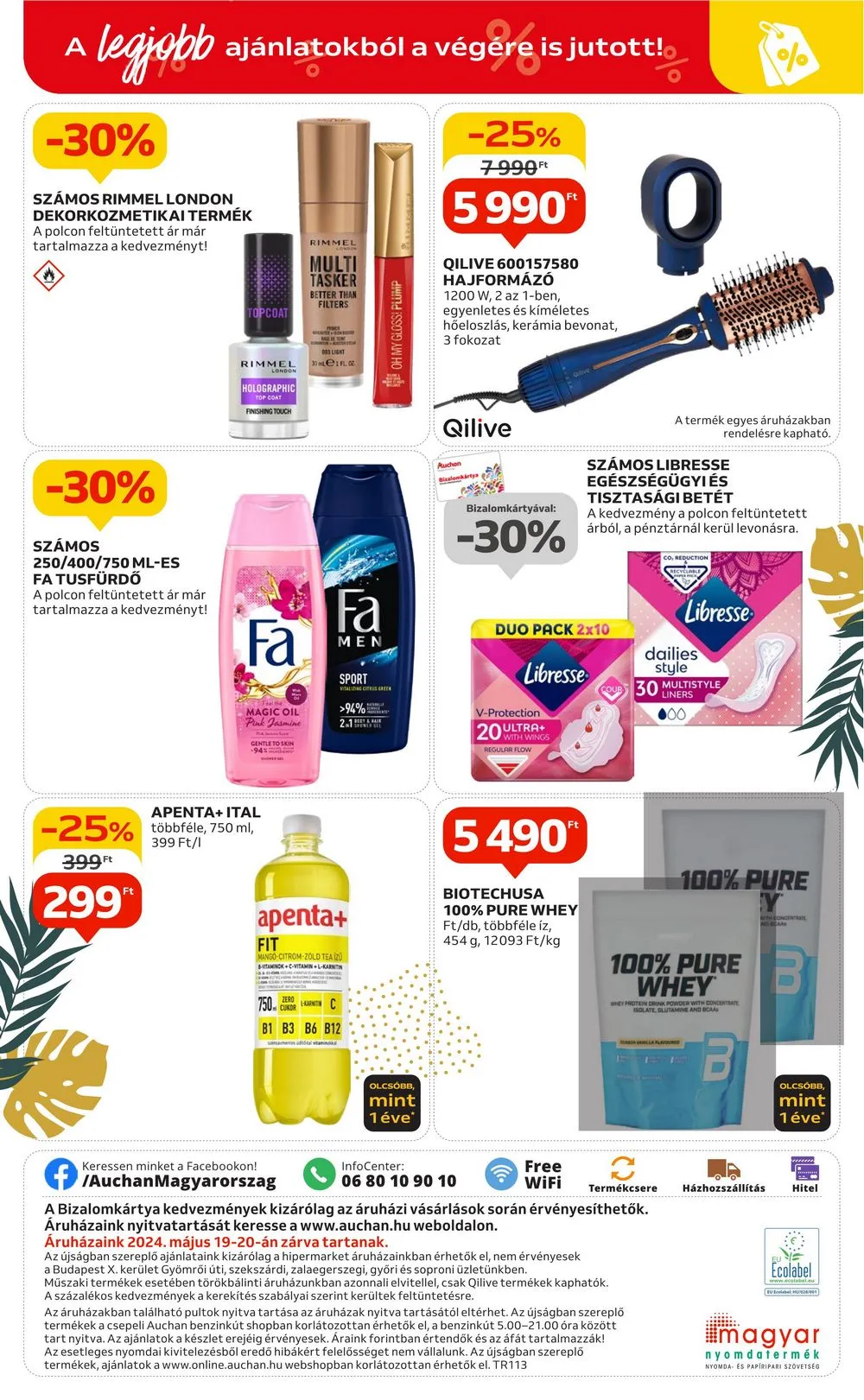 Auchan akciós újság Hipermarket Beach Body 05.09–05.22 – 16. oldal
