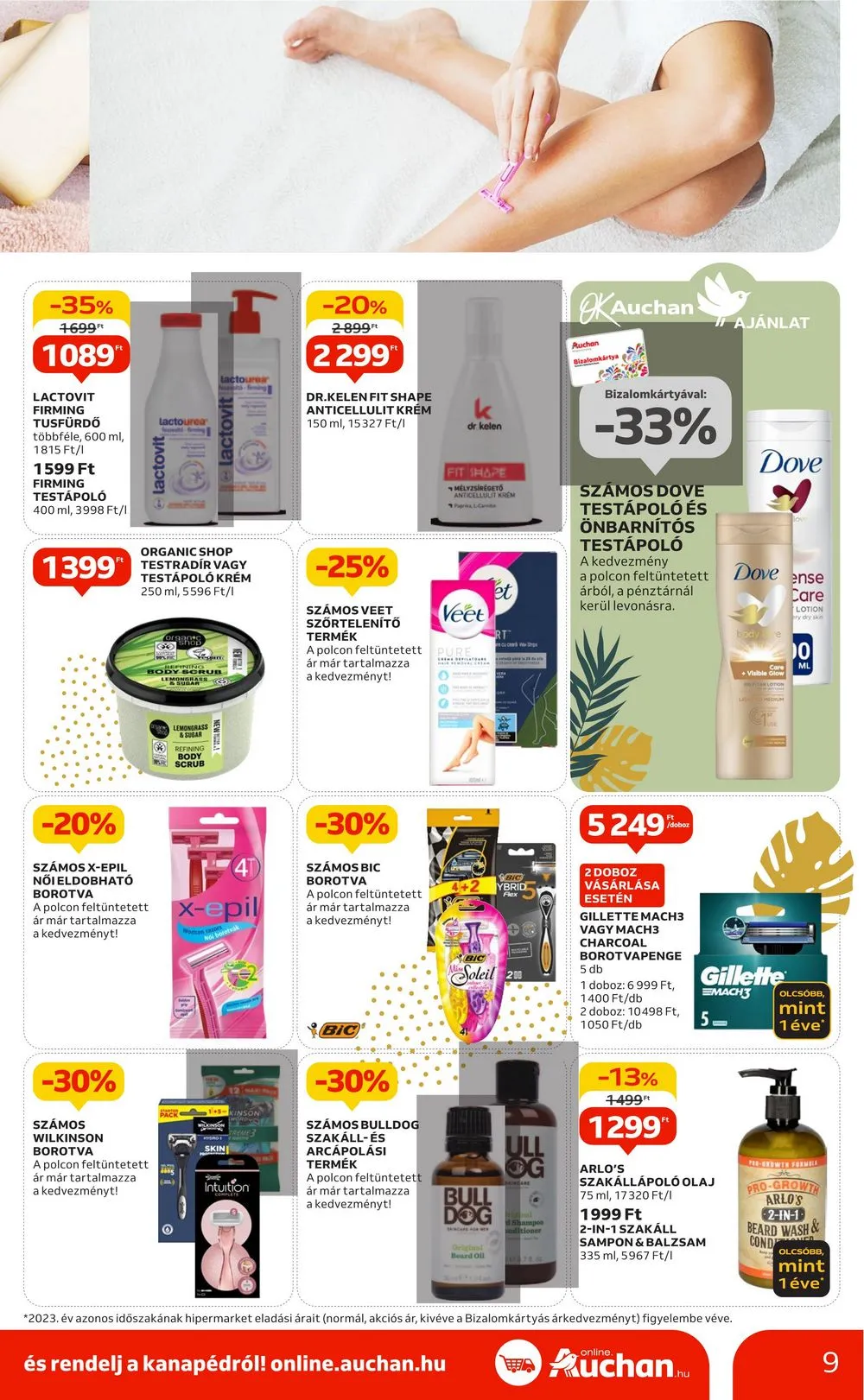 Auchan akciós újság Hipermarket Beach Body 05.09–05.22 – 9. oldal
