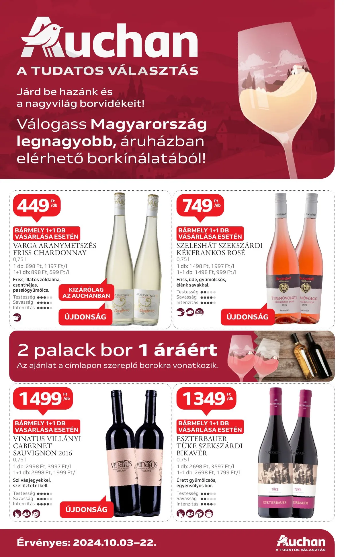 Auchan akciós újság Hipermarket Bor 10.03–10.22