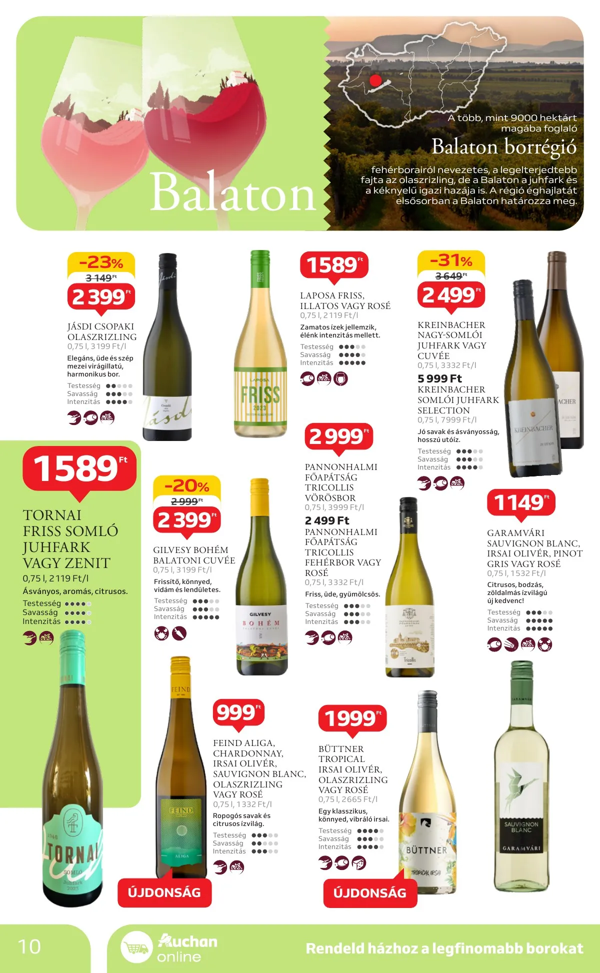Auchan akciós újság Hipermarket Bor 10.03–10.22 – 10. oldal