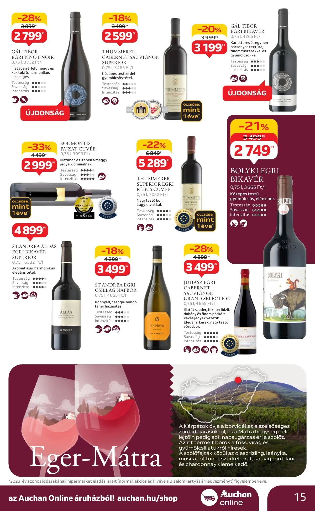 Auchan akciós újság Hipermarket Bor 10.03–10.22 – 15. oldal
