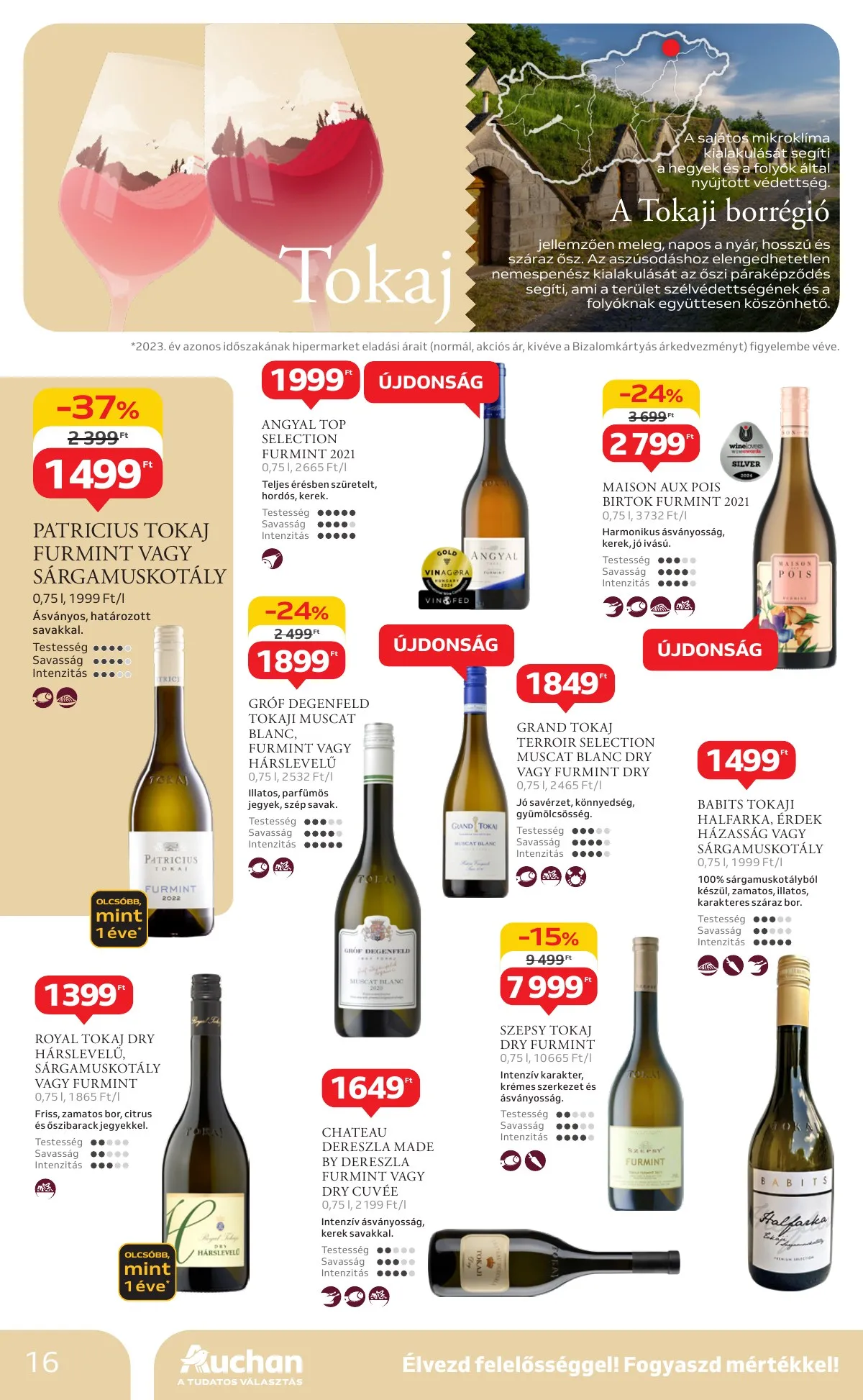 Auchan akciós újság Hipermarket Bor 10.03–10.22 – 16. oldal