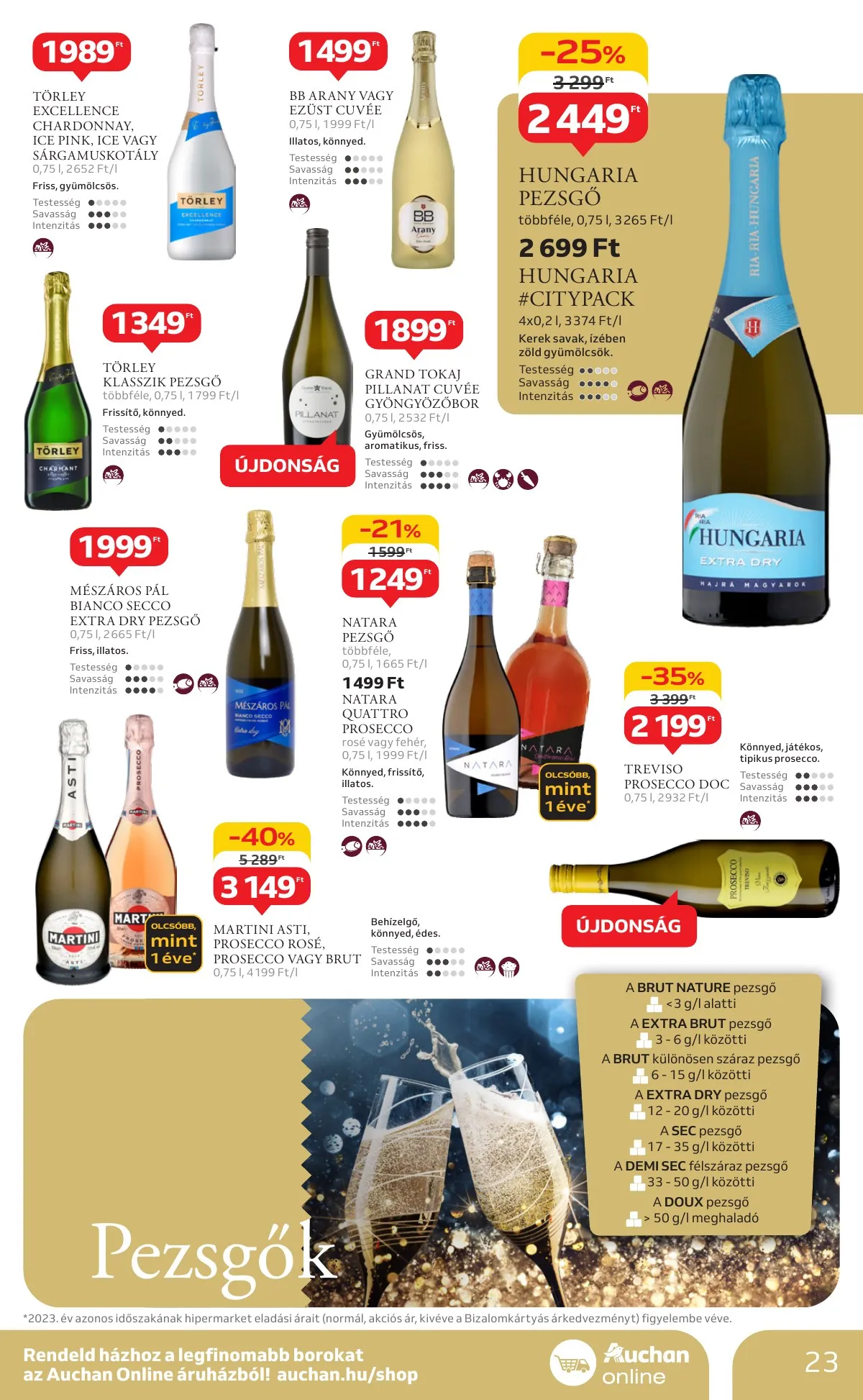 Auchan akciós újság Hipermarket Bor 10.03–10.22 – 23. oldal