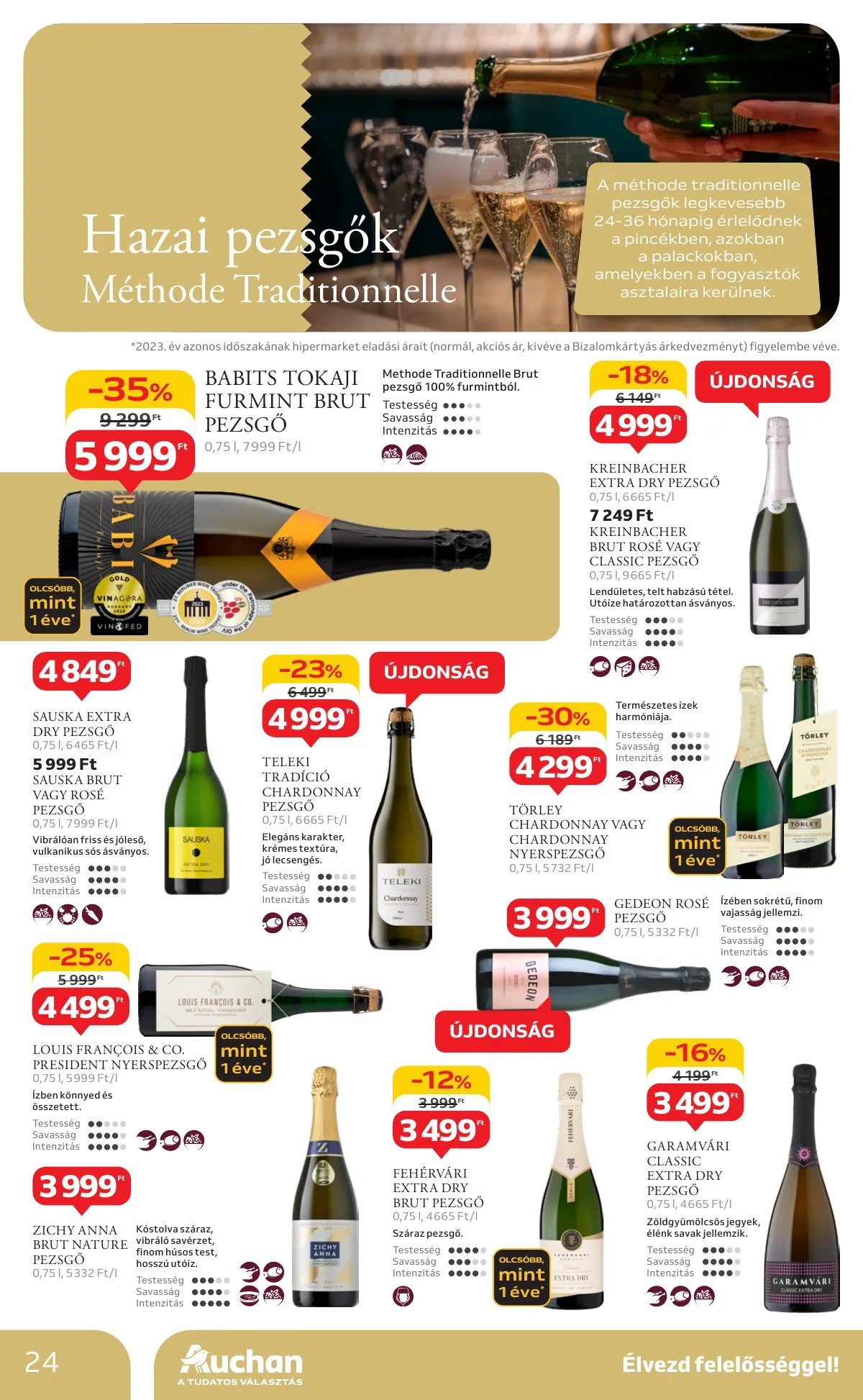 Auchan akciós újság Hipermarket Bor 10.03–10.22 – 24. oldal