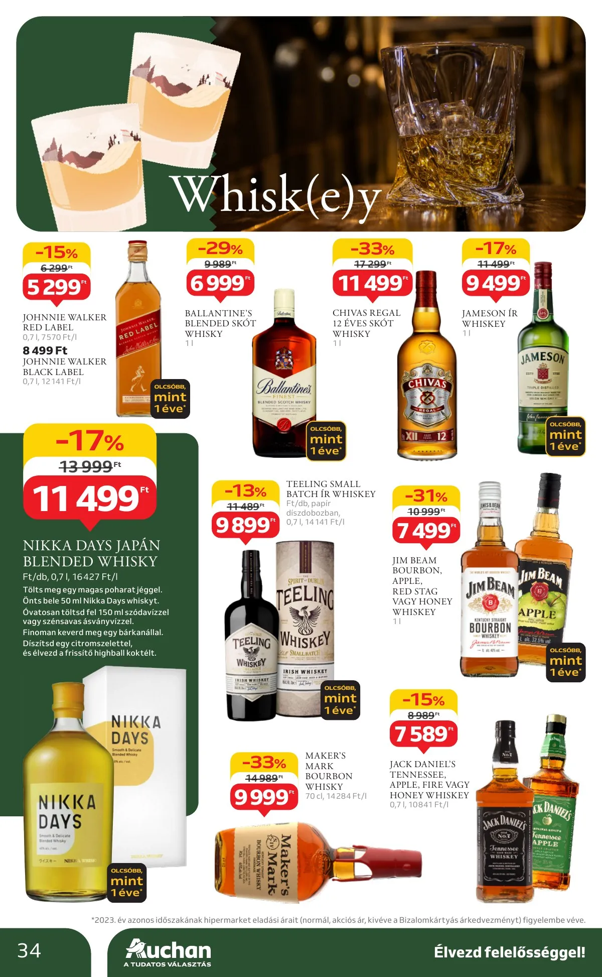 Auchan akciós újság Hipermarket Bor 10.03–10.22 – 34. oldal