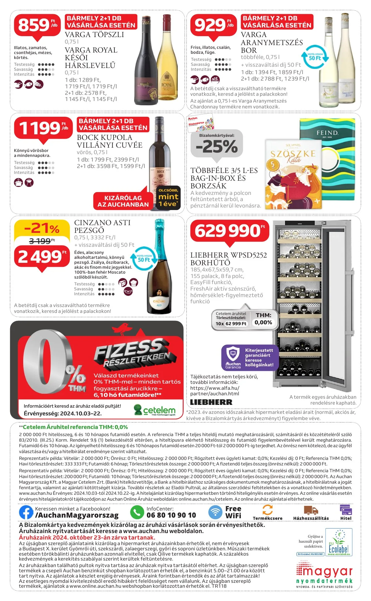 Auchan akciós újság Hipermarket Bor 10.03–10.22 – 36. oldal