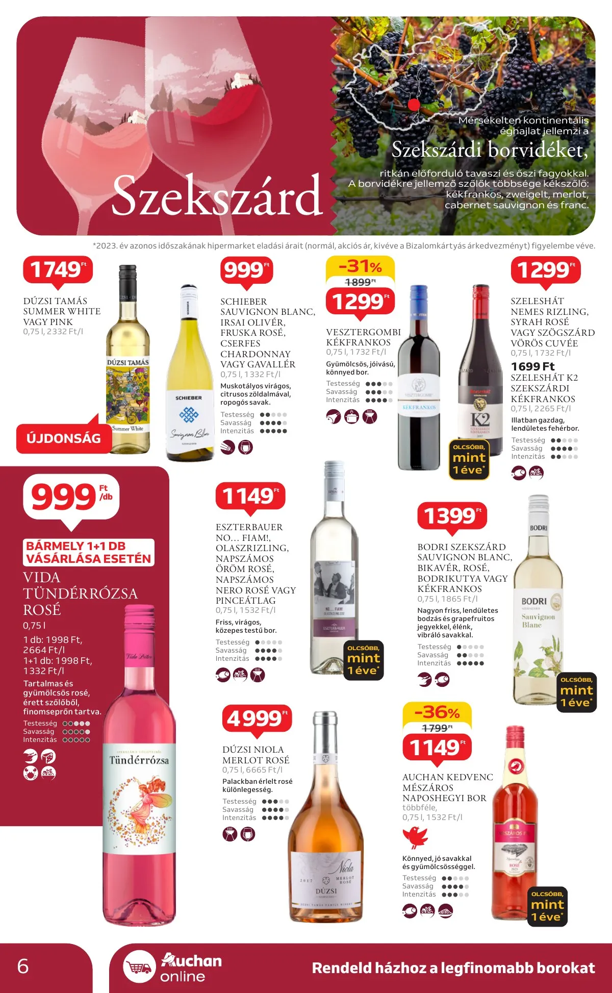 Auchan akciós újság Hipermarket Bor 10.03–10.22 – 6. oldal