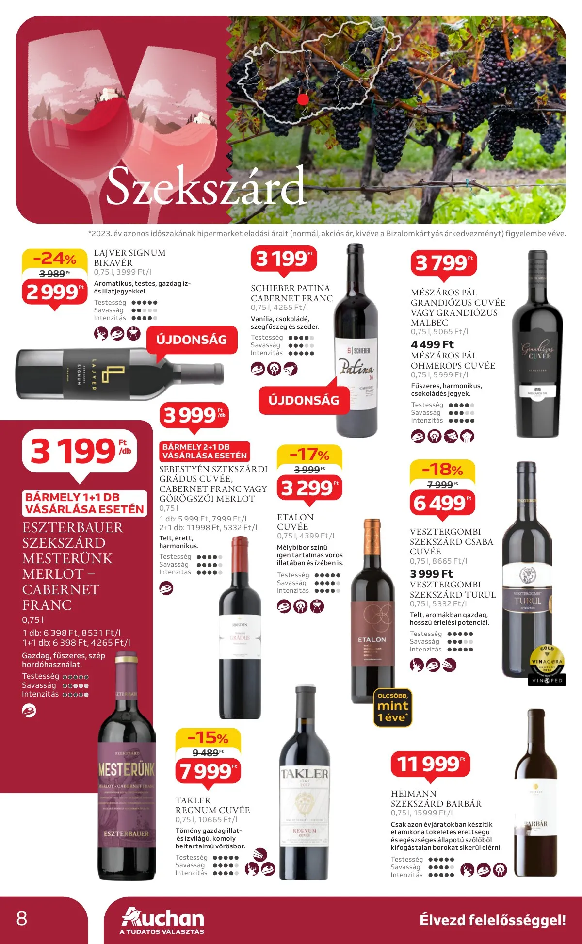 Auchan akciós újság Hipermarket Bor 10.03–10.22 – 8. oldal