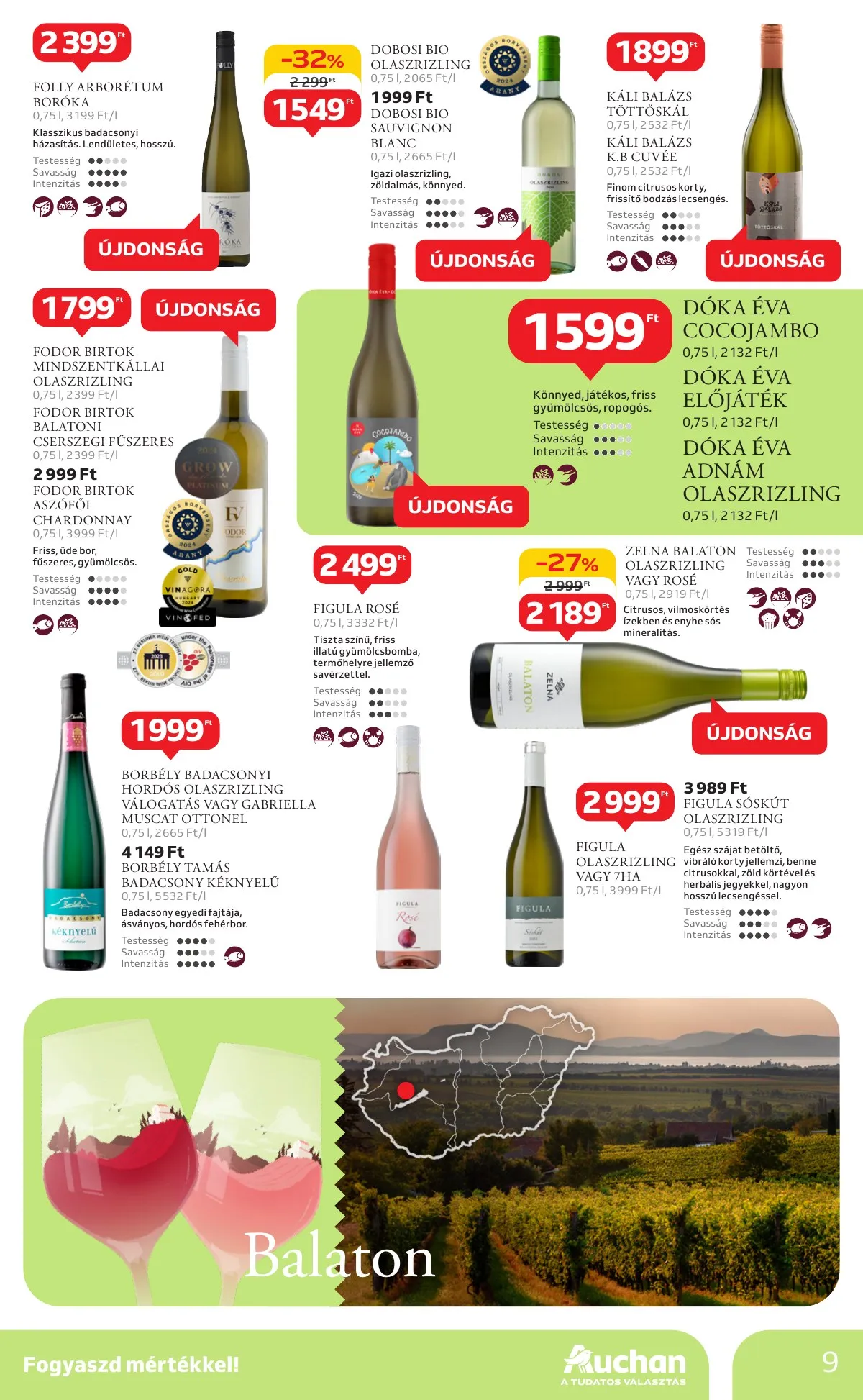 Auchan akciós újság Hipermarket Bor 10.03–10.22 – 9. oldal