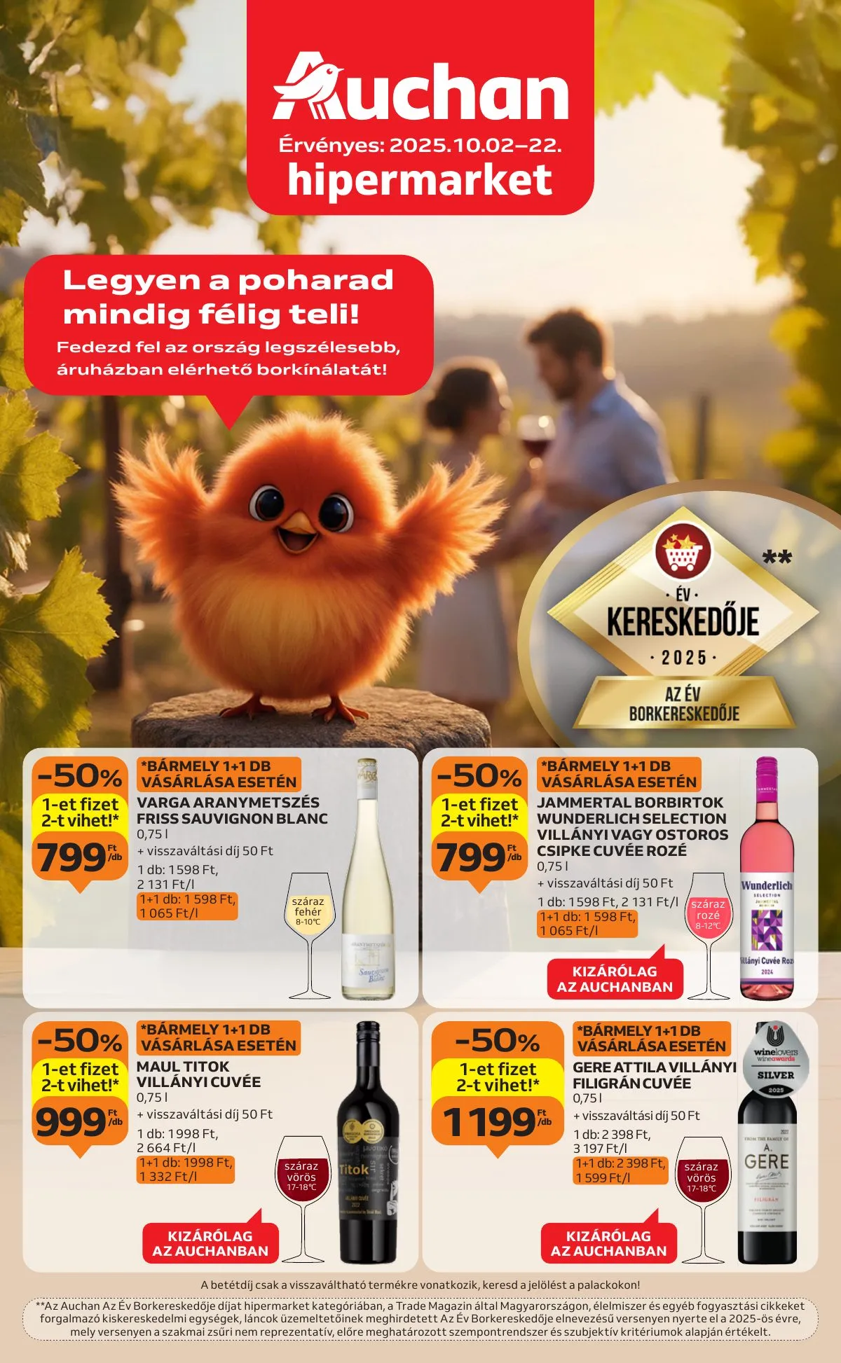 Auchan akciós újság Hipermarket Bor 10.02–10.22