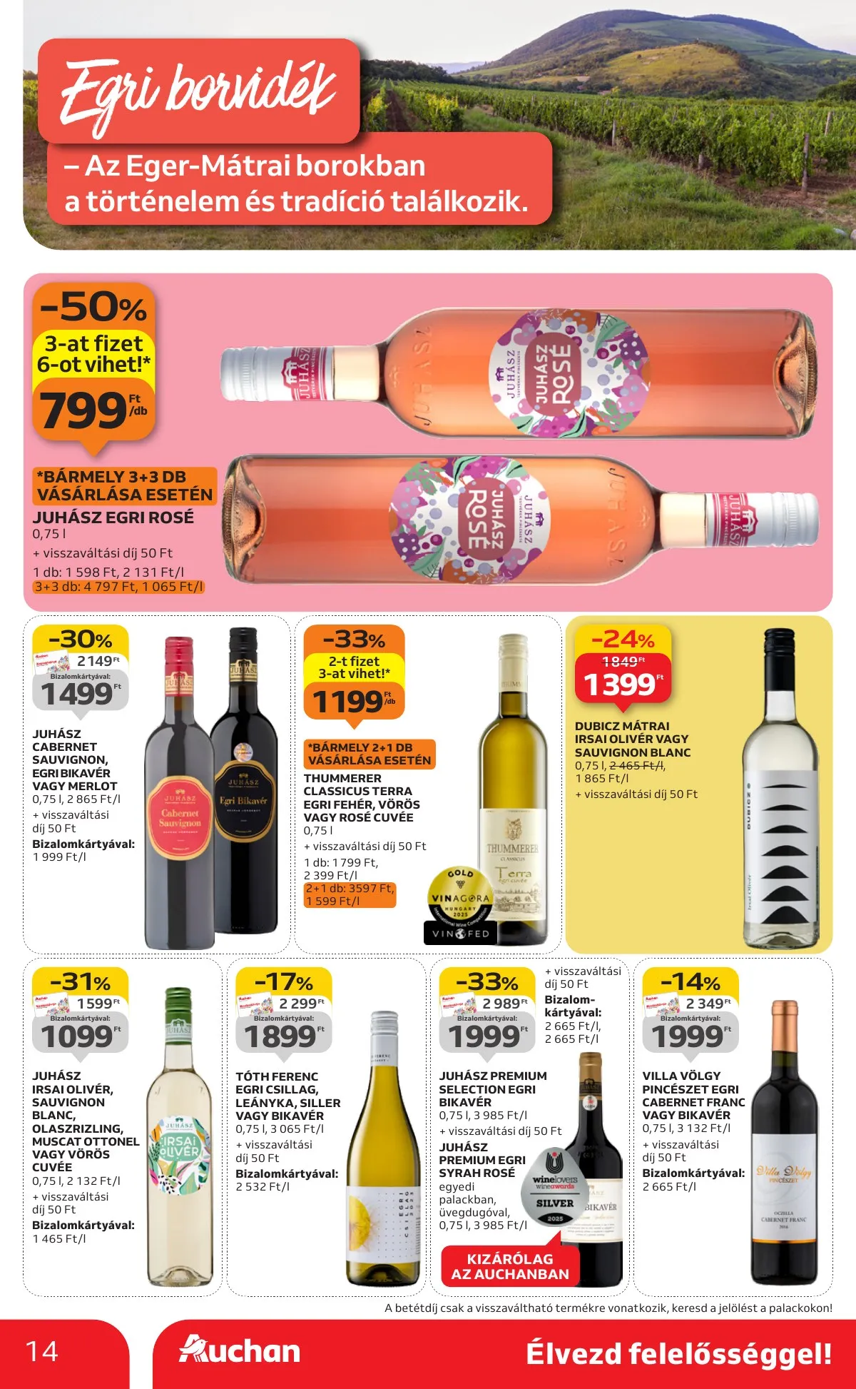 Auchan akciós újság Hipermarket Bor 10.02–10.22 – 14. oldal
