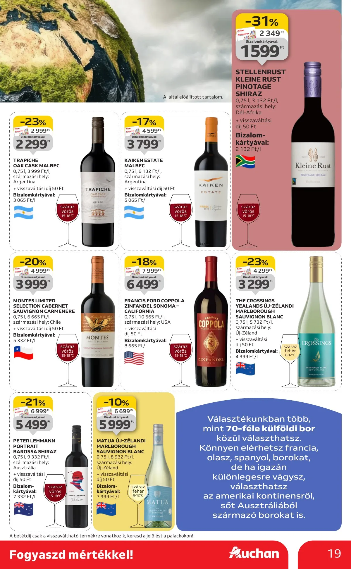 Auchan akciós újság Hipermarket Bor 10.02–10.22 – 19. oldal