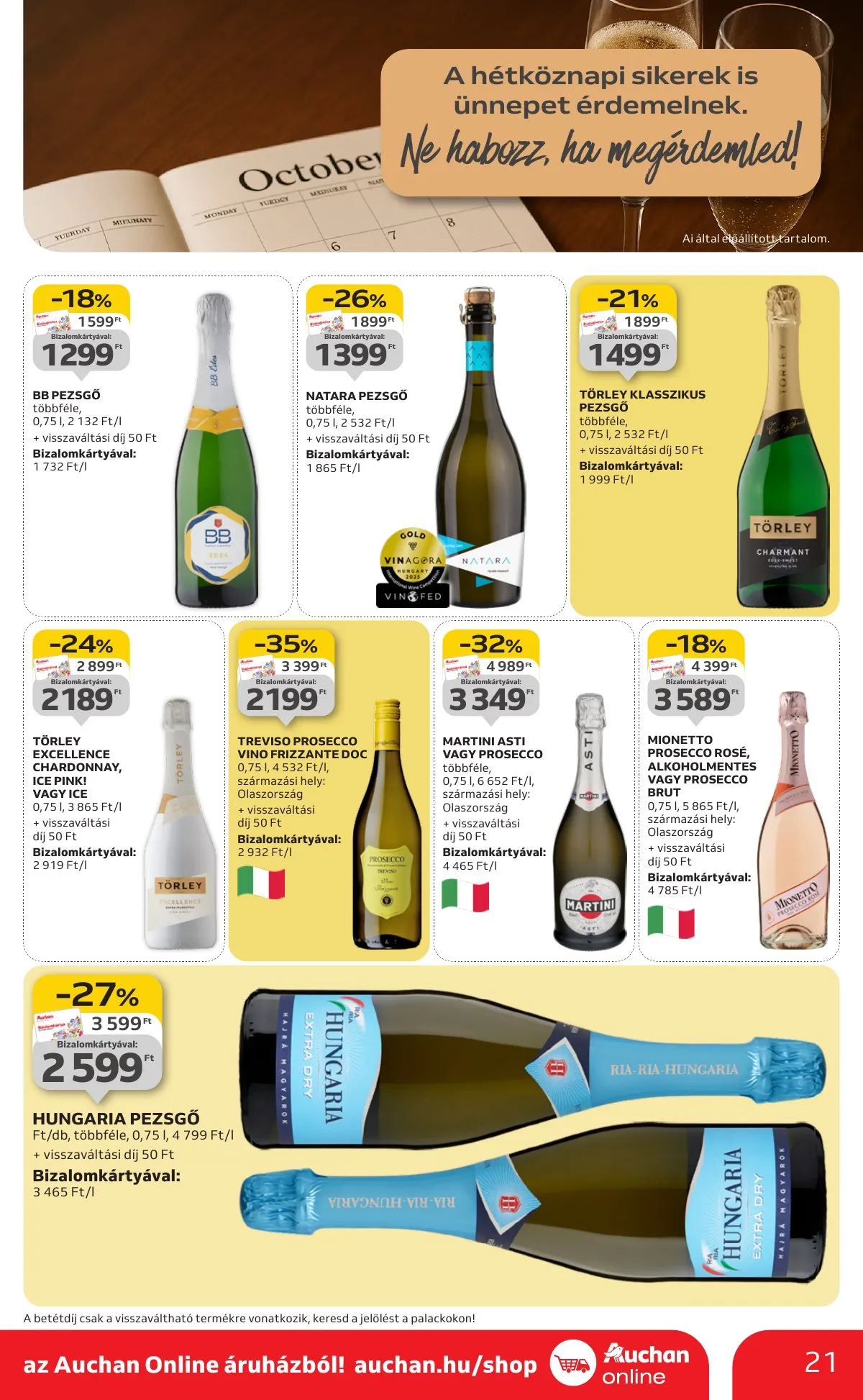 Auchan akciós újság Hipermarket Bor 10.02–10.22 – 21. oldal