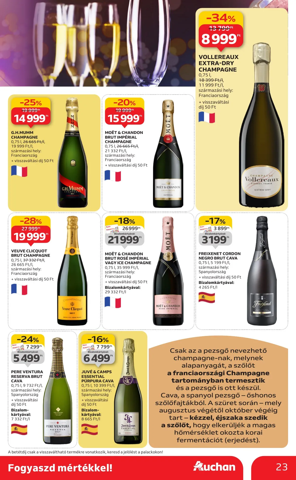 Auchan akciós újság Hipermarket Bor 10.02–10.22 – 23. oldal