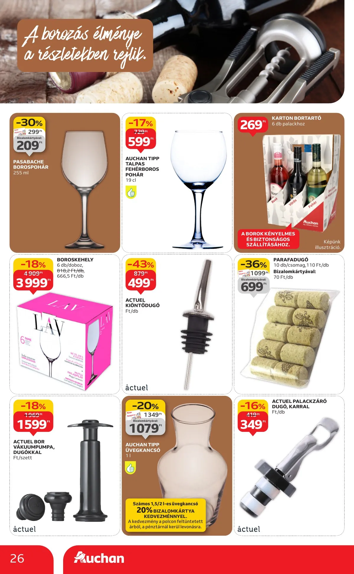 Auchan akciós újság Hipermarket Bor 10.02–10.22 – 26. oldal