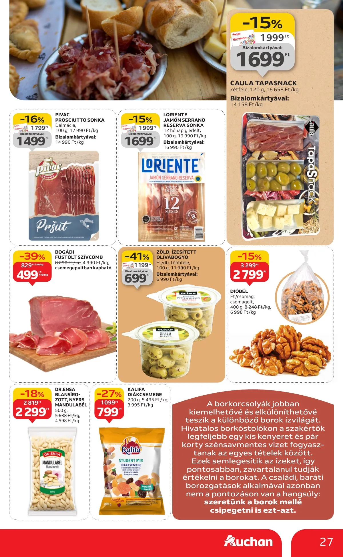 Auchan akciós újság Hipermarket Bor 10.02–10.22 – 27. oldal