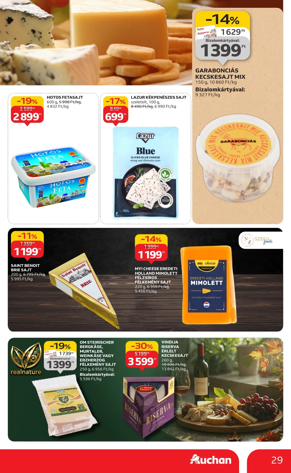 Auchan akciós újság Hipermarket Bor 10.02–10.22 – 29. oldal