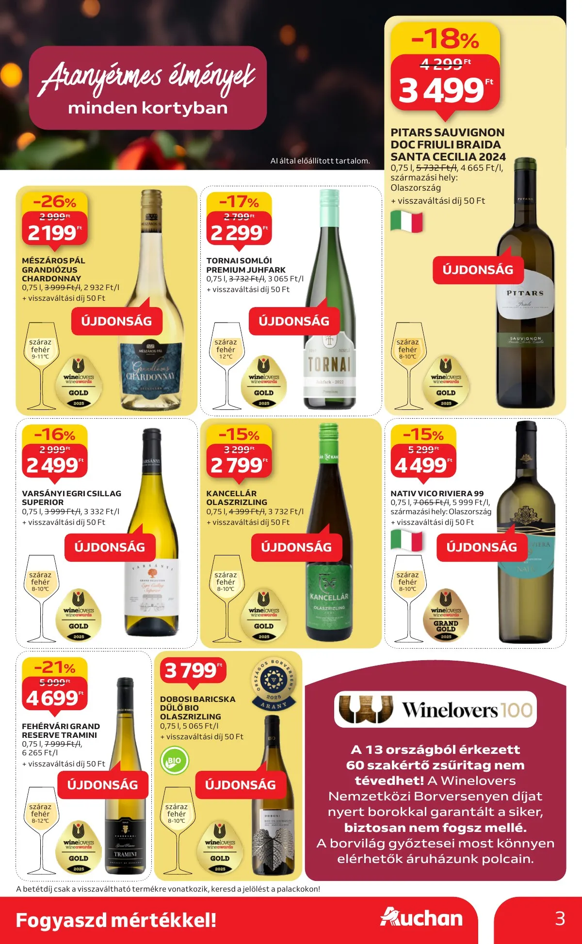Auchan akciós újság Hipermarket Bor 10.02–10.22 – 3. oldal